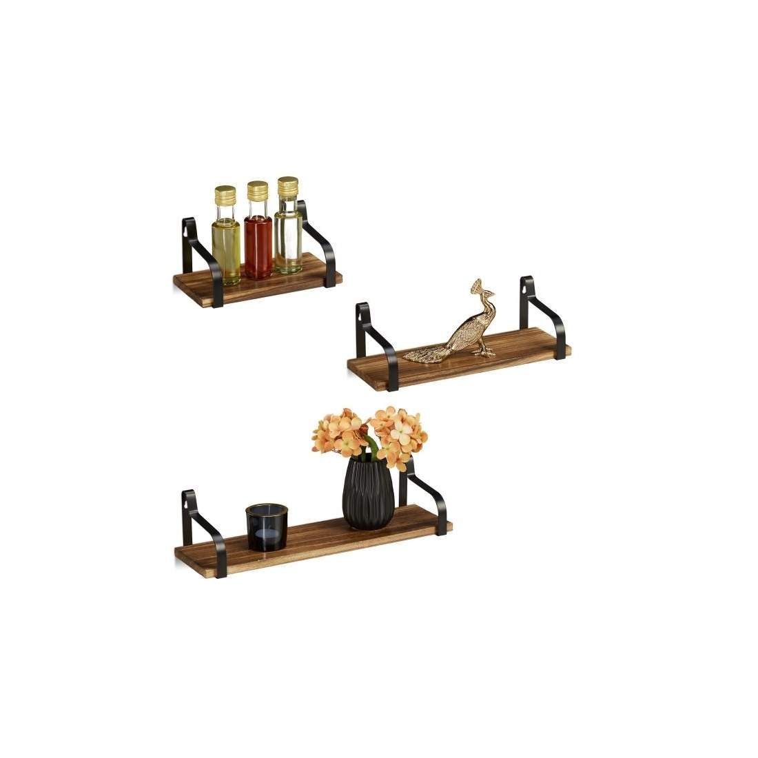 3 st. Flytande trähyllor | Hem & Hobby - Hem & Hushåll - Textil - Handdukar | Pryloteket