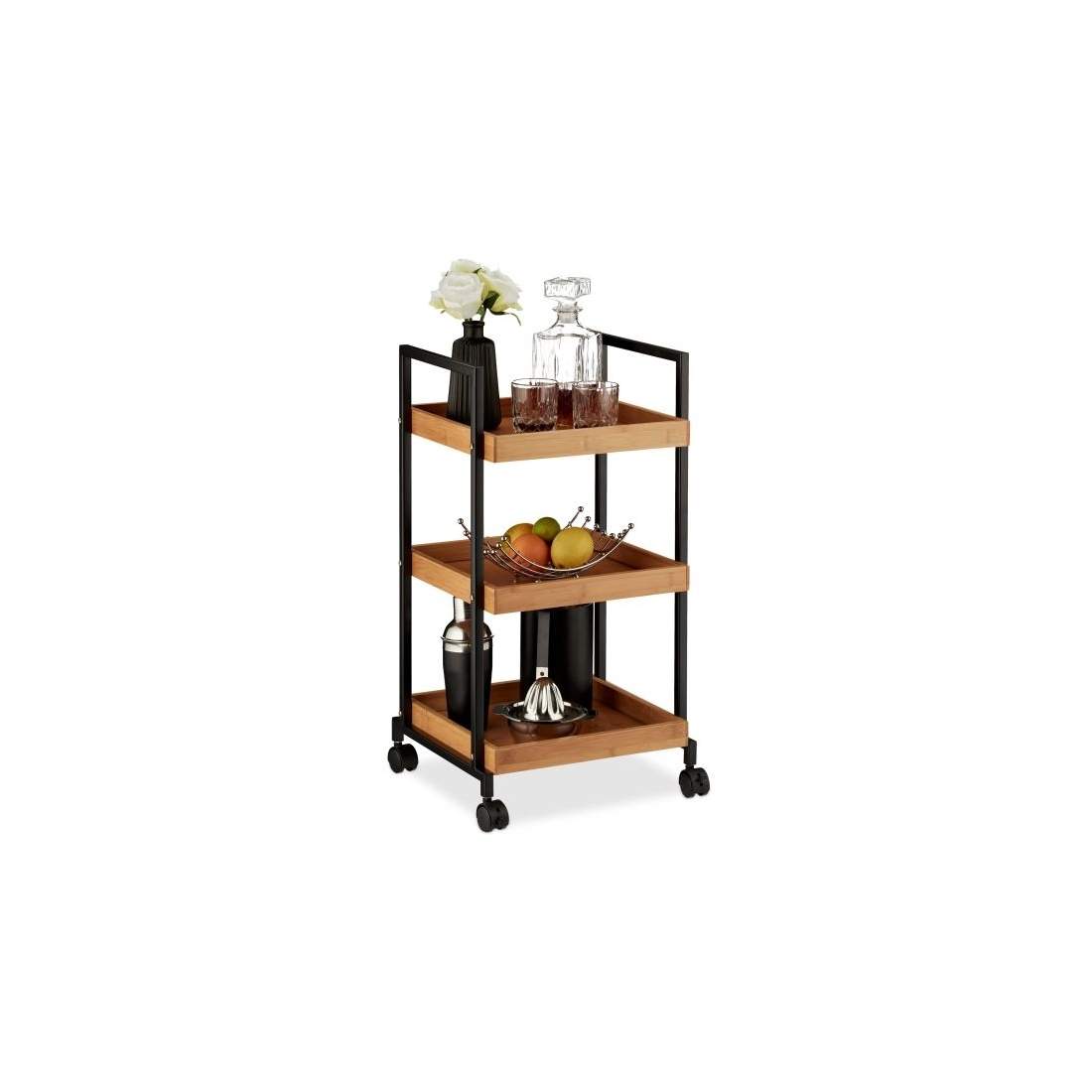 Serveringsvagn i bambu med 3 hyllplan | Hem & Hobby - Hem & Hushåll - Kök - Servering | Pryloteket