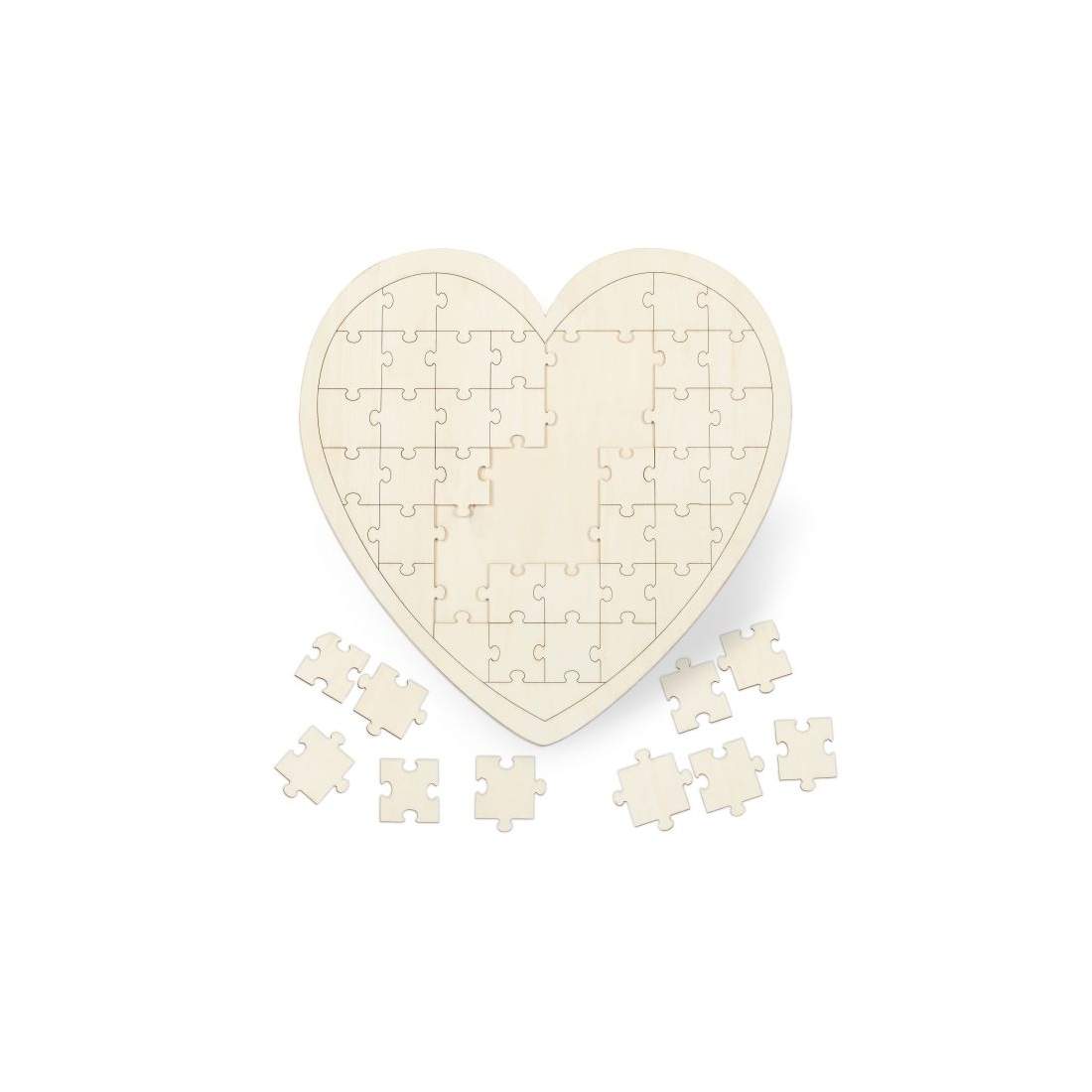 Træ bryllup gæstebog puslespil