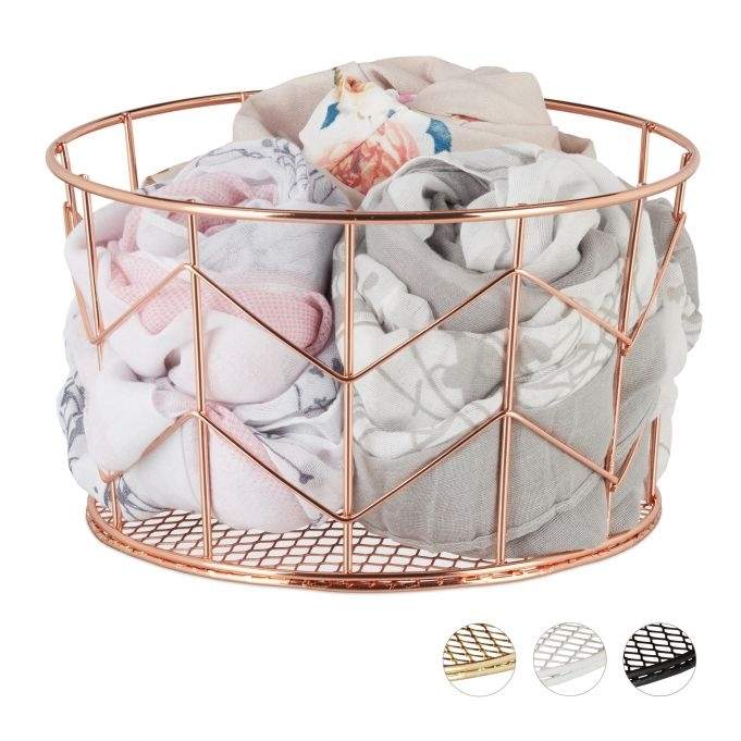 Rund kurv lavet af metaltråd