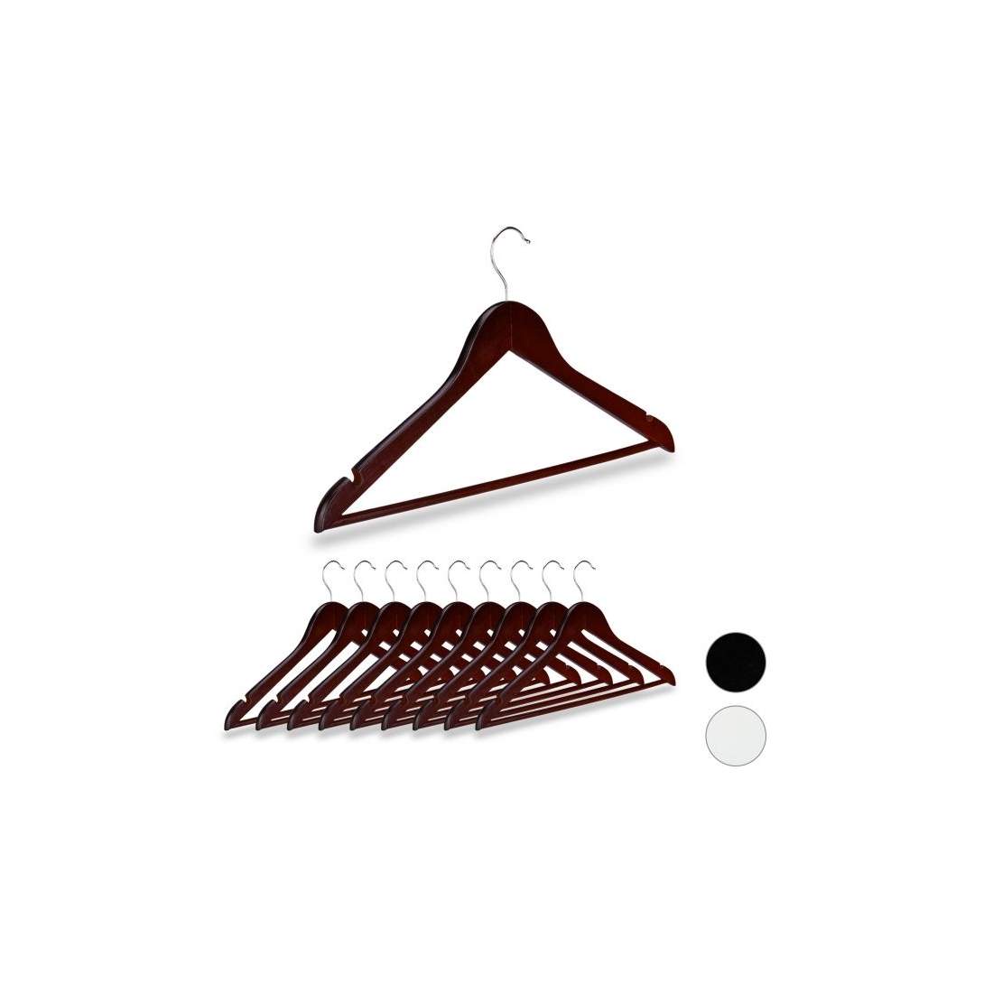 Klädhängare träset om 10 st | Mode & Accessoarer - Kläder | Pryloteket