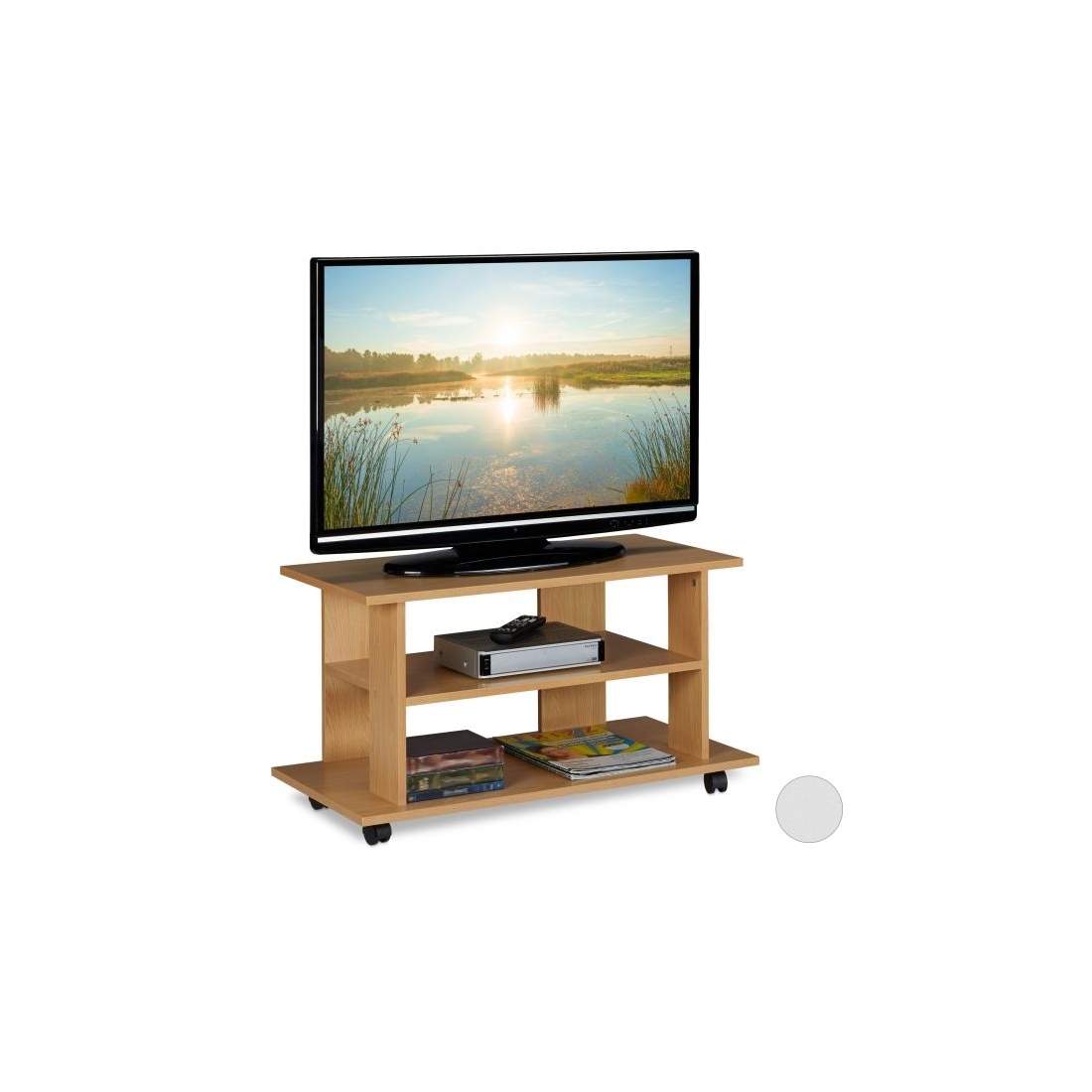 Rullbar TV-bänk | Elektronik - Tillbehör Mobil & Surfplatta - Mobiltillbehör - Mobilkablar - Tillbehör | Pryloteket