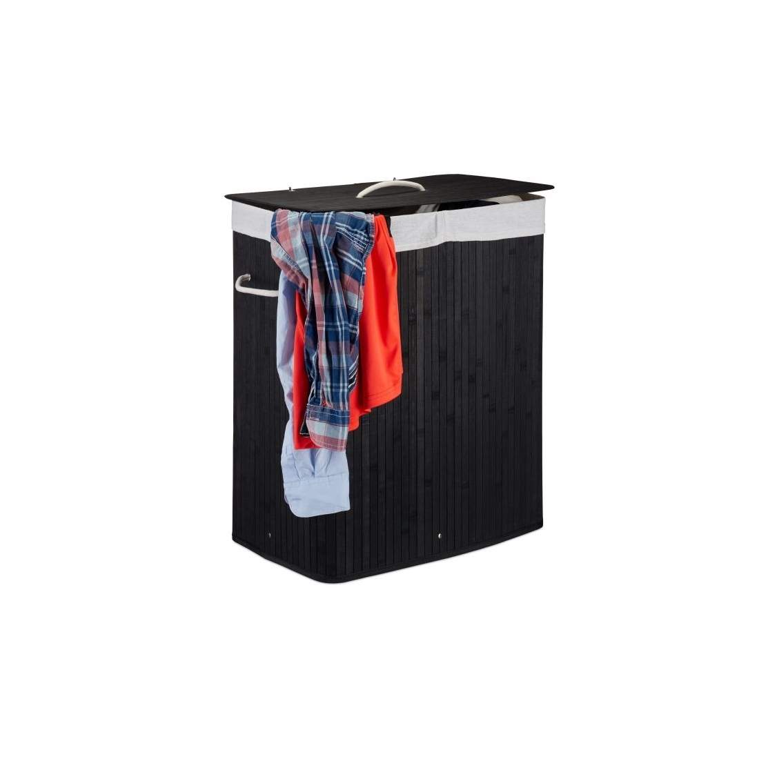 Tvättkorg i bambu med 2 fack | Hem & Hobby - Hem & Hushåll - Tvätt - Tvättkorgar | Pryloteket