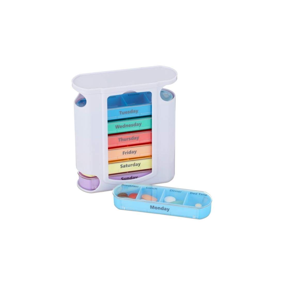 Pilleæske 7 dage 4 rum engelsk