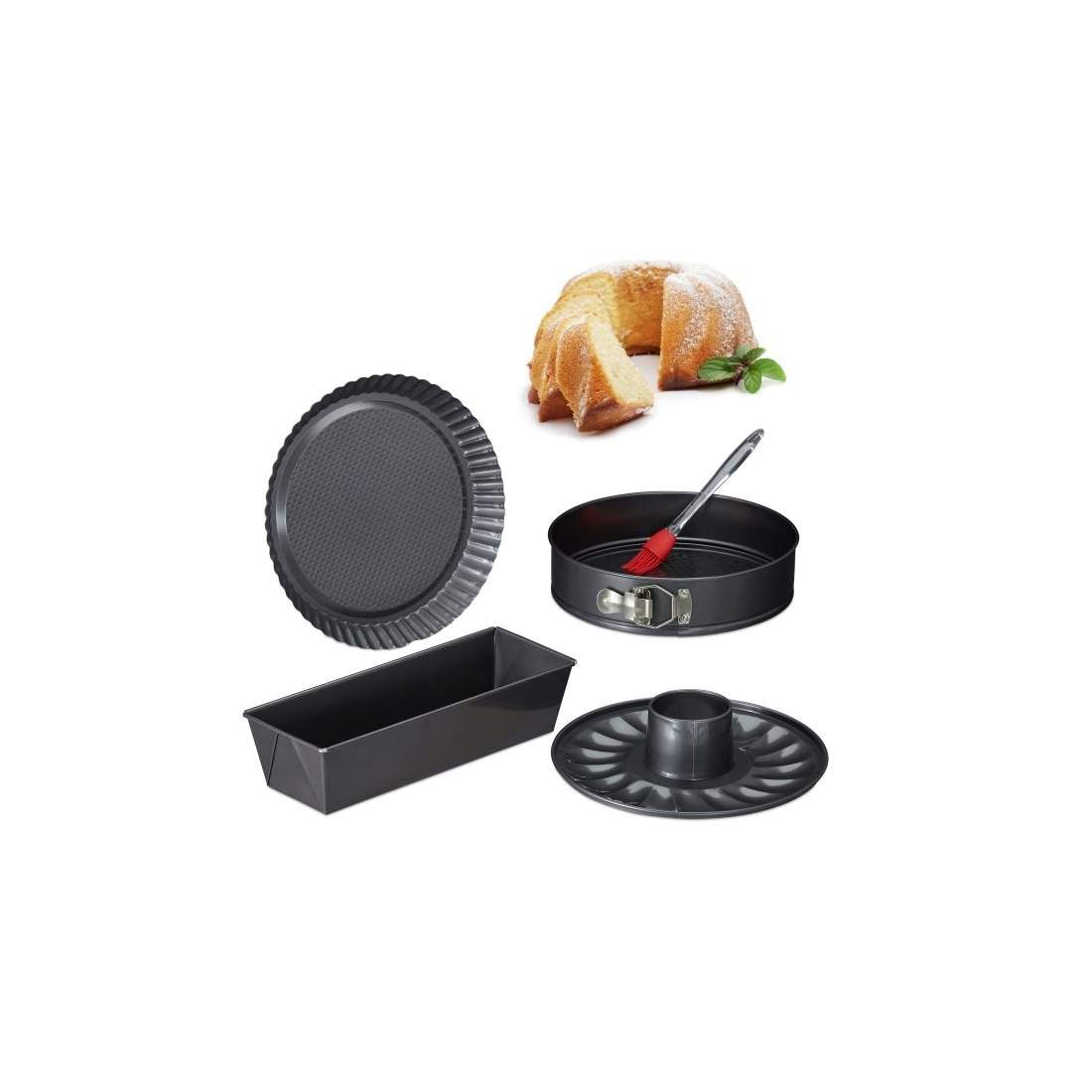 Bakformsset 5 delar | Hem & Hobby - Hem & Hushåll - Kök - Köksredskap - Ugnsformar - Bakformar | Pryloteket