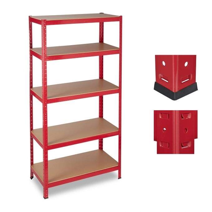 Opbevaringshylde 1325 kg rød