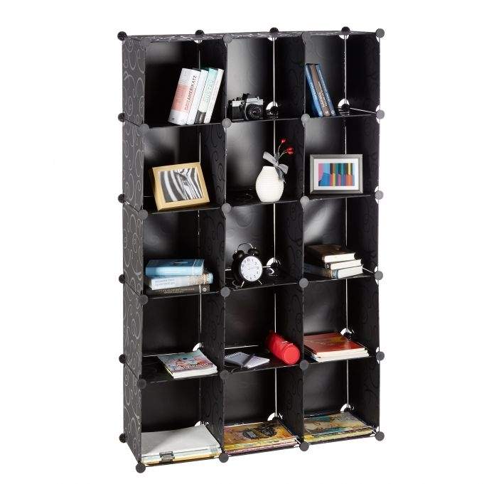 Skrueløse plasthylder med 15 rum