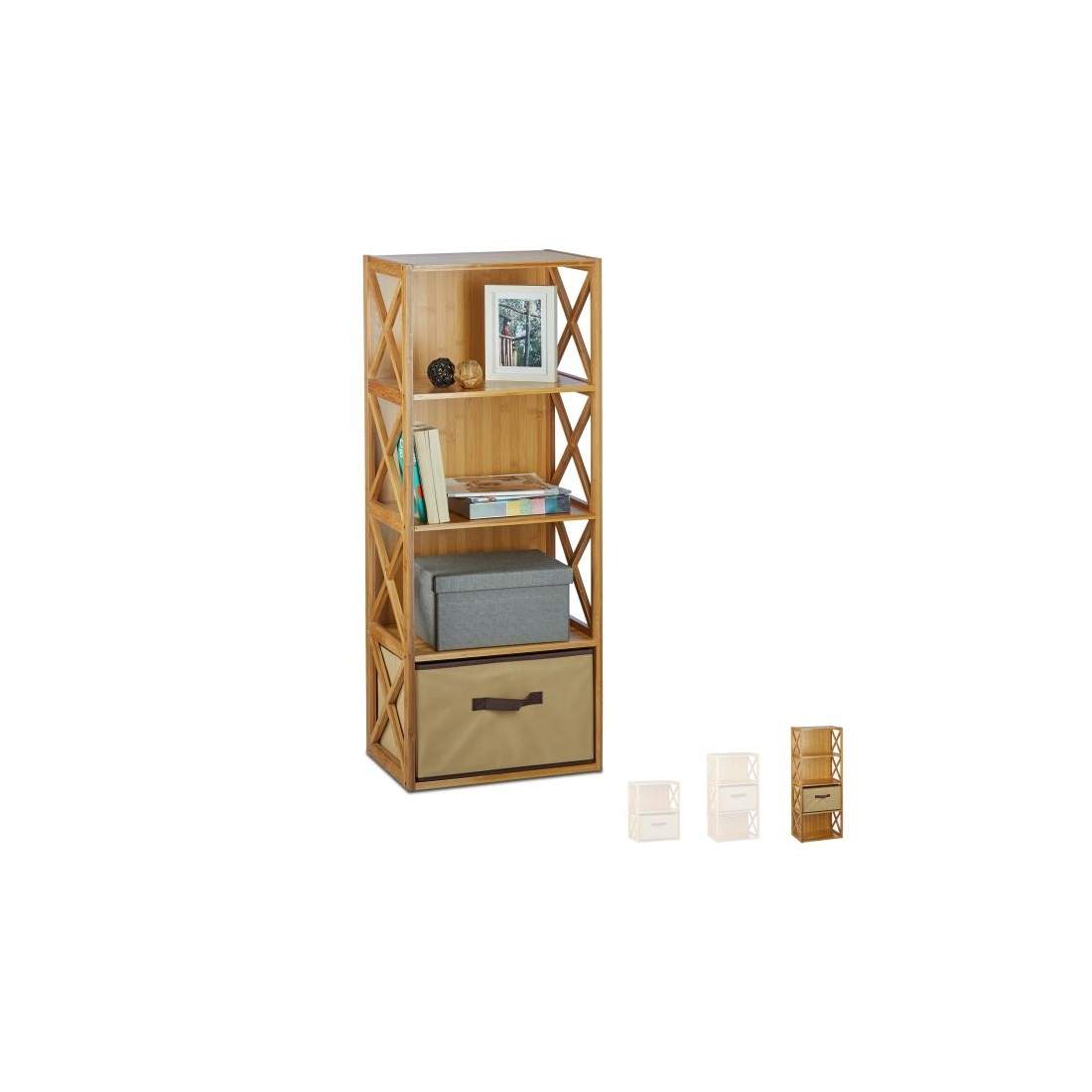 Bambushylde med kurv