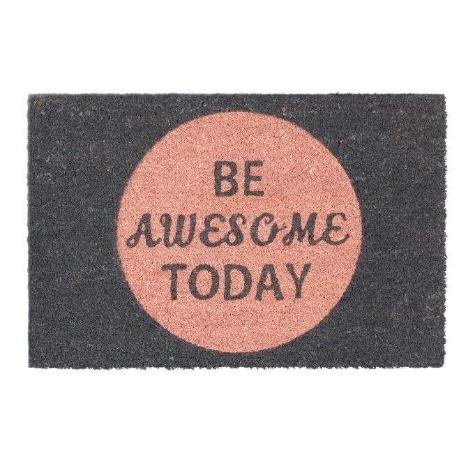 Dørmåtte kokosfiber "Be awesome today"