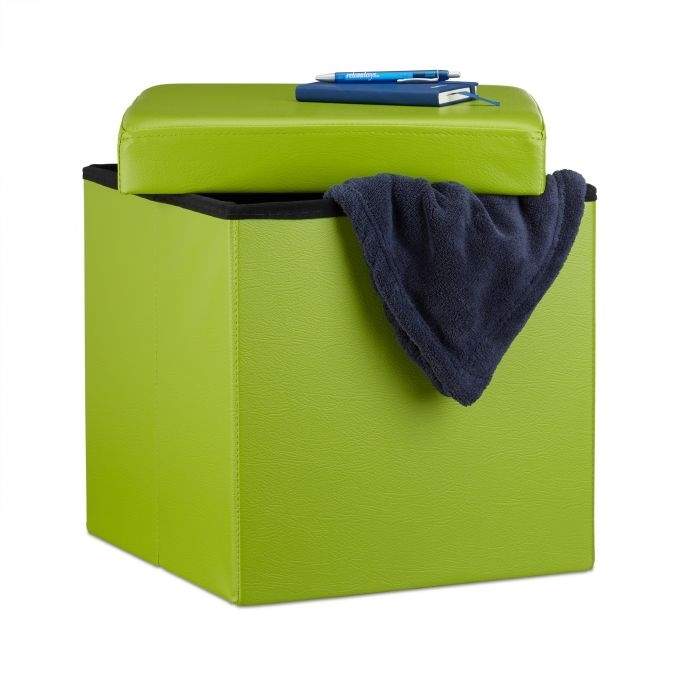 Sammenfoldelig skammel kunstlæder