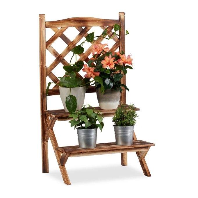 Brændte blomstertrappe med espalier
