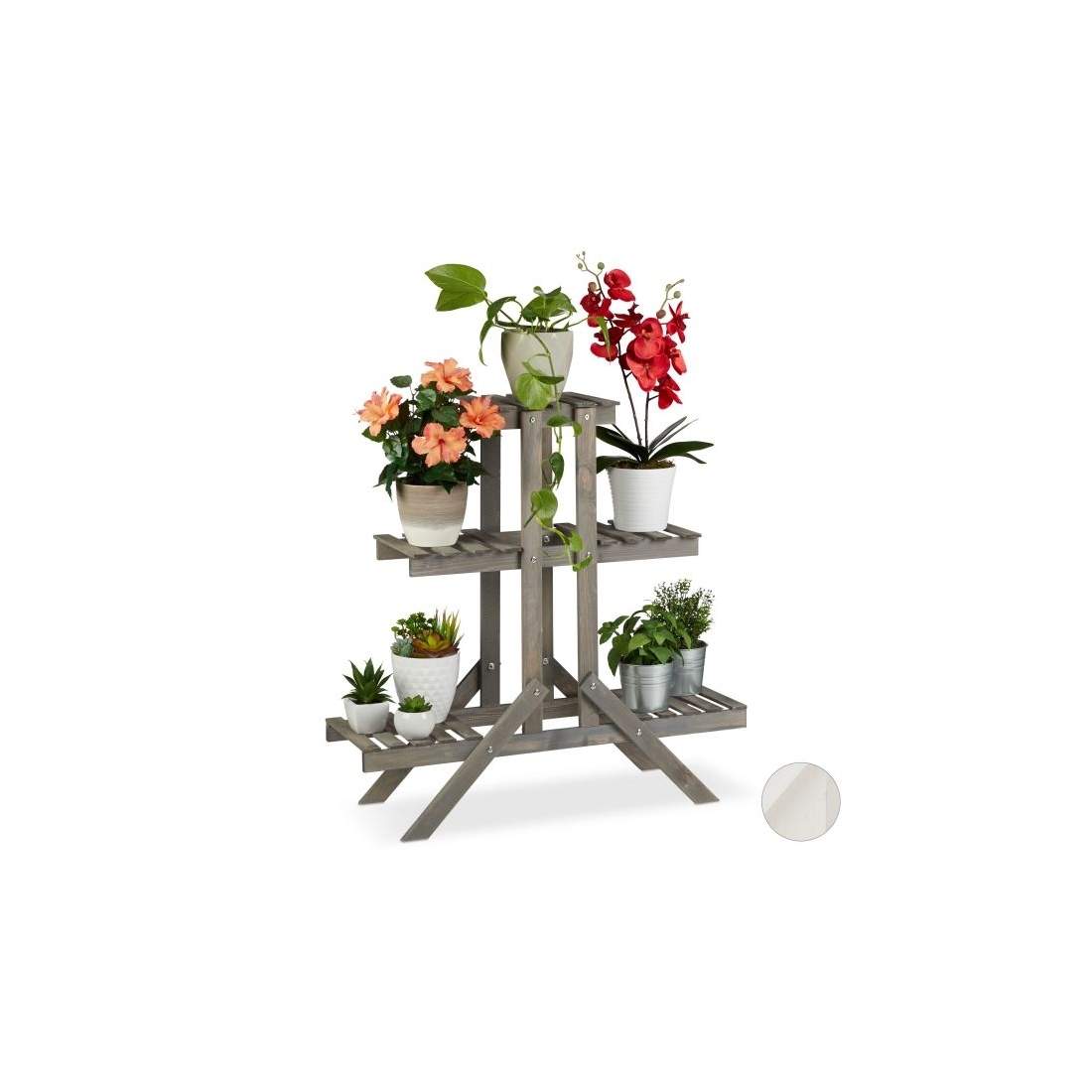 Blomstrappa i trä med 3 trappsteg | Elektronik - Kablar & Adaptrar - Adaptrar & Signalomvandlare - USB | Pryloteket