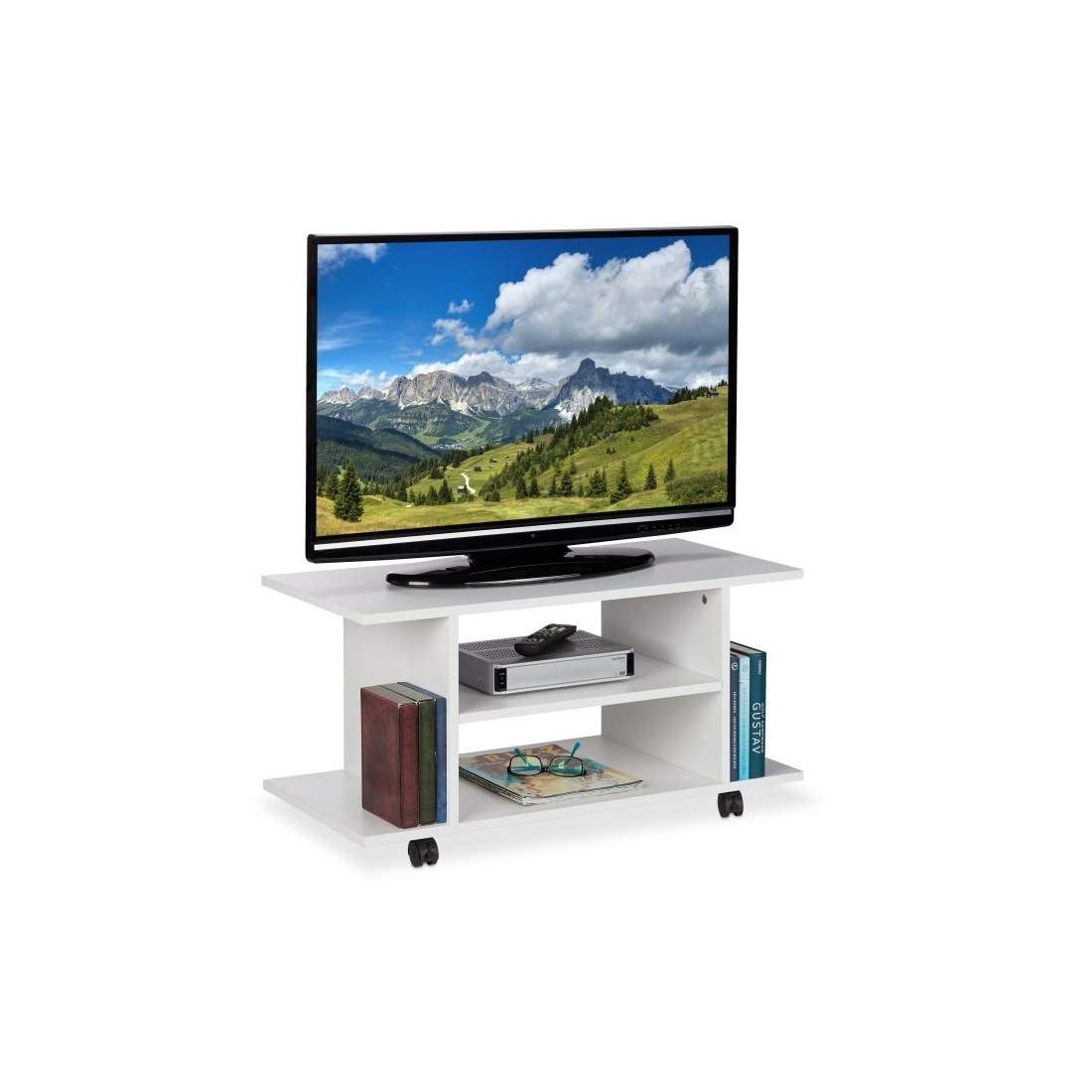 Vitt tv-skåp på hjul | Elektronik - Kablar & Adaptrar - Adaptrar & Signalomvandlare - Video | Pryloteket