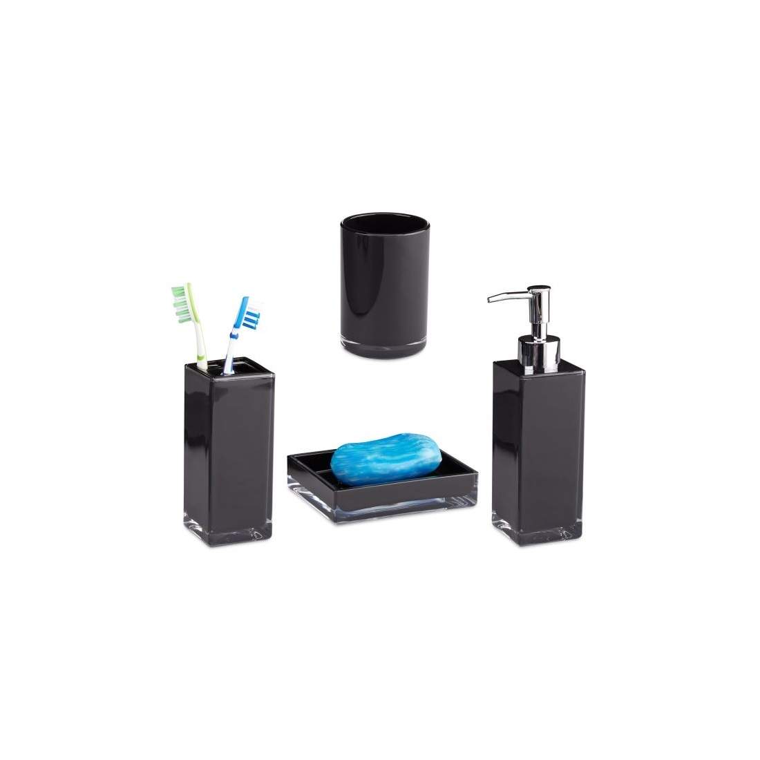 Badrumsset med 4 delar | Hem & Hobby - Hem & Hushåll - Badrum - Tandborsthållare | Pryloteket
