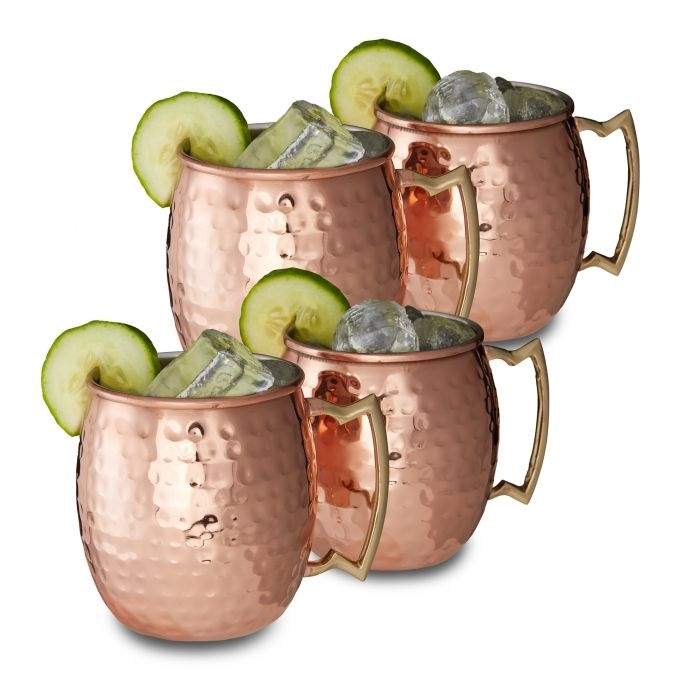 Moscow Mule krus sæt med fire