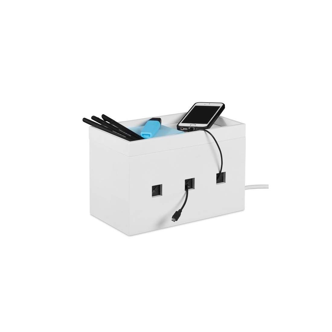 Kabelbox bambu vit | Hem & Hobby | Pryloteket