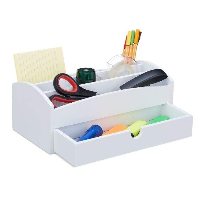 Skrivebordsarrangør Bamboo White