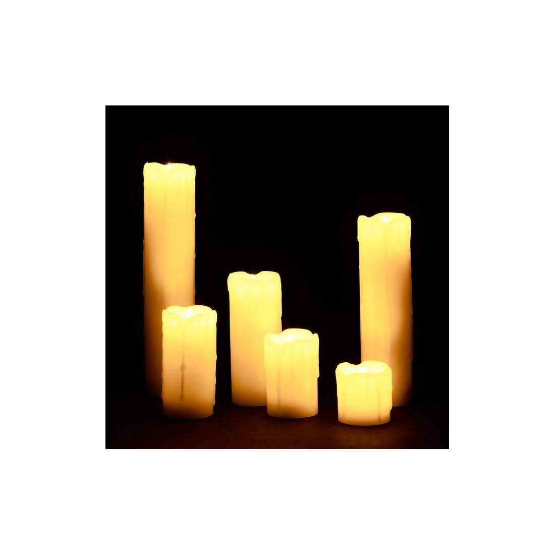 LED blockljusvax set om 6 | Sport & Fritid - Friluftsliv & Camping - Belysning | Pryloteket