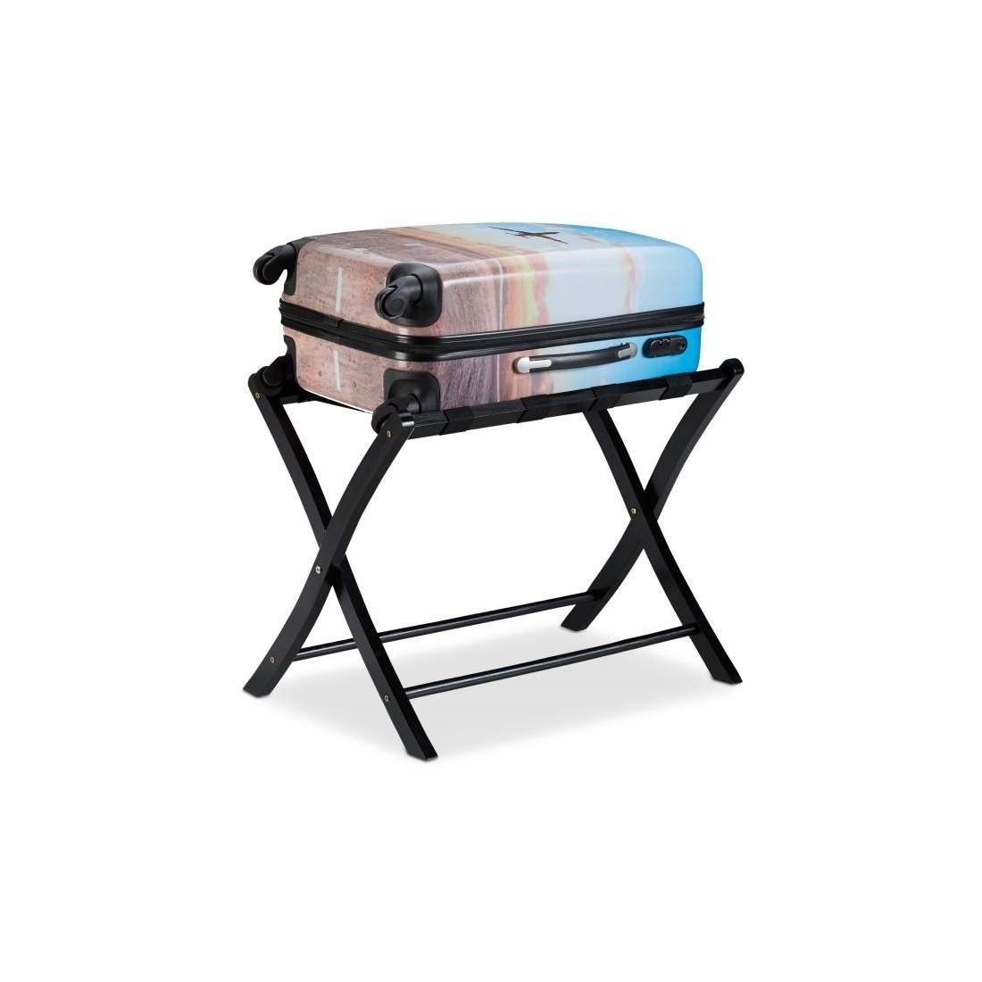 Sammenfoldelig kuffertstativ af træ