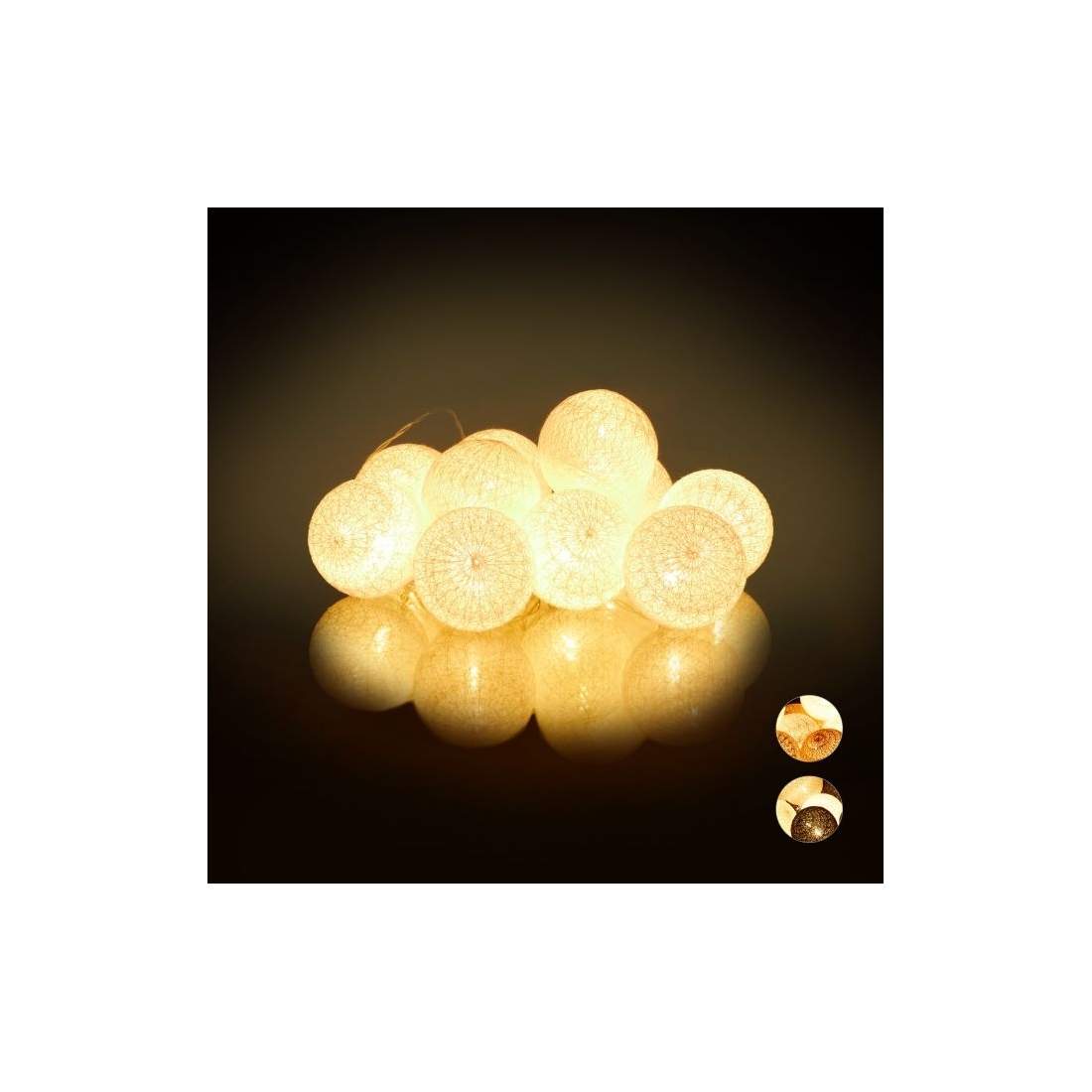 LED-ljuskedja med 10 kulor | Sport & Fritid - Friluftsliv & Camping - Belysning | Pryloteket