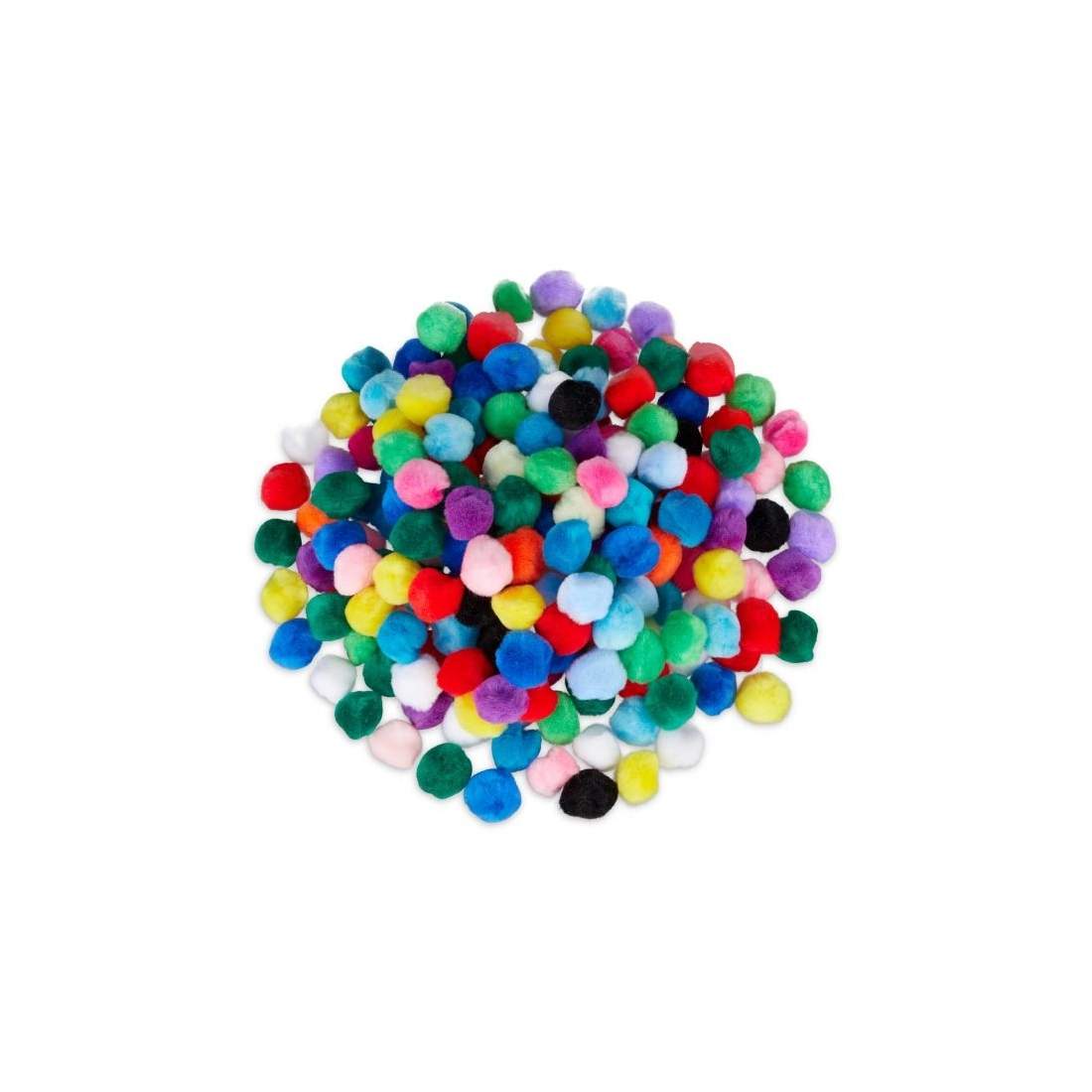 Pomponer, farvede, 200 stk