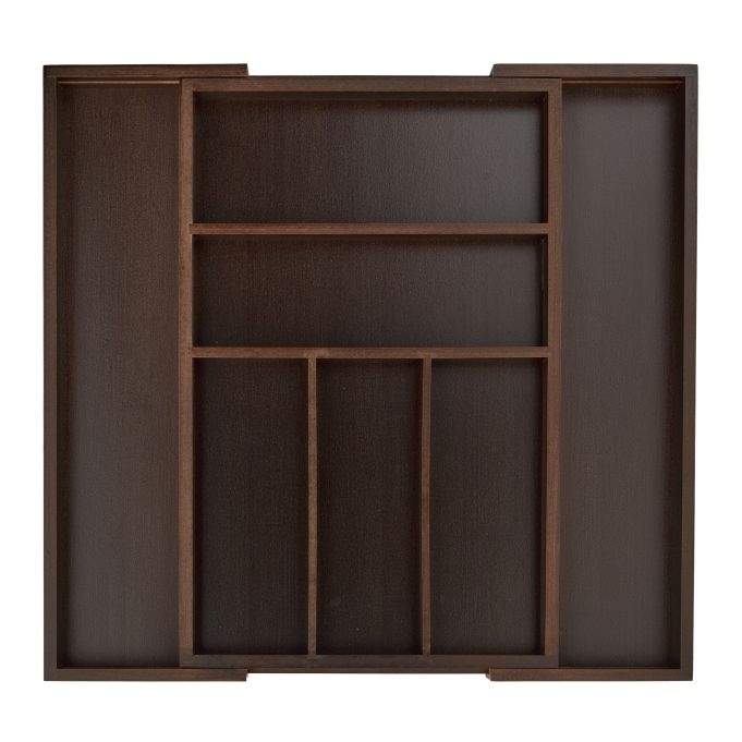 Bestikbakke af bambus mørkebrun