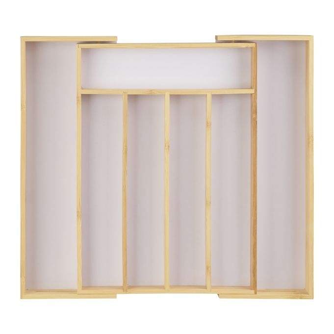 Bestikbakke bambus 40 cm udtrækbar