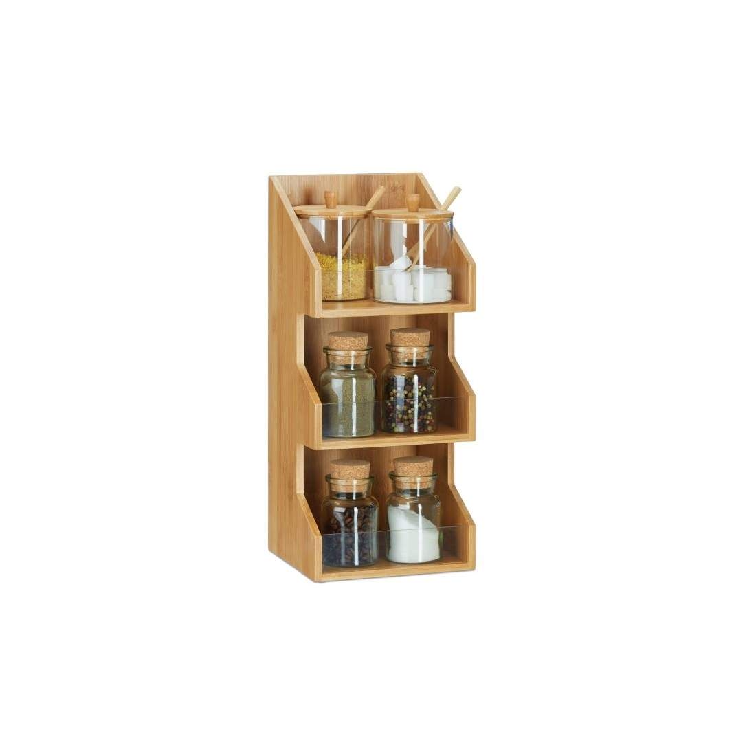 Organizer i bambu med 3 nivåer | Mode & Accessoarer - Smycken, Smyckesset & Tillbehör - Smyckeskrin | Pryloteket