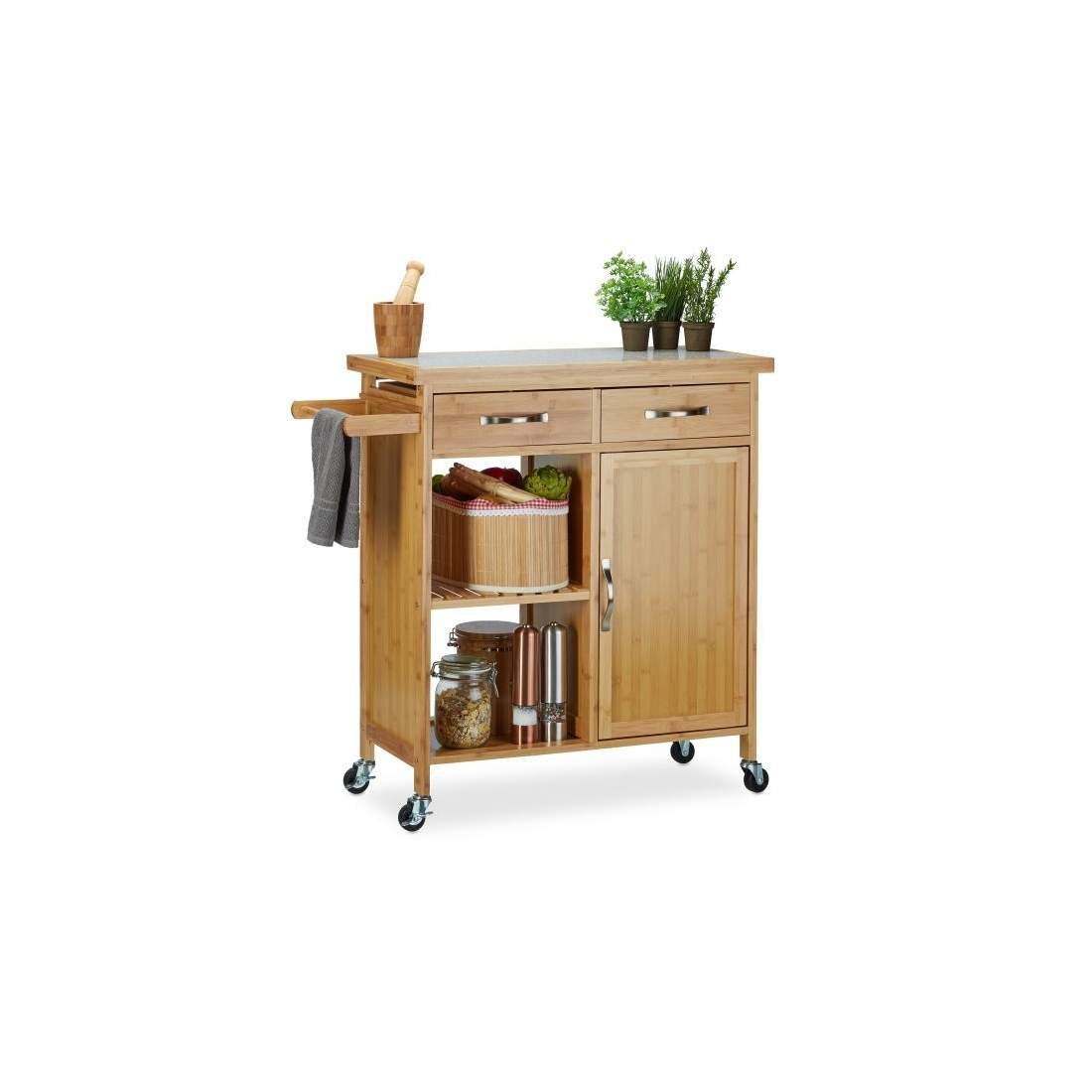 Köksvagn med marmorskiva | Hem & Hobby - Hem & Hushåll - Kök - Servering | Pryloteket