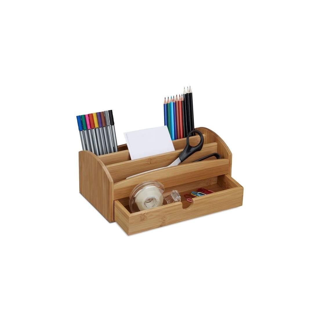 Lådförvaring för skrivbord i bambu