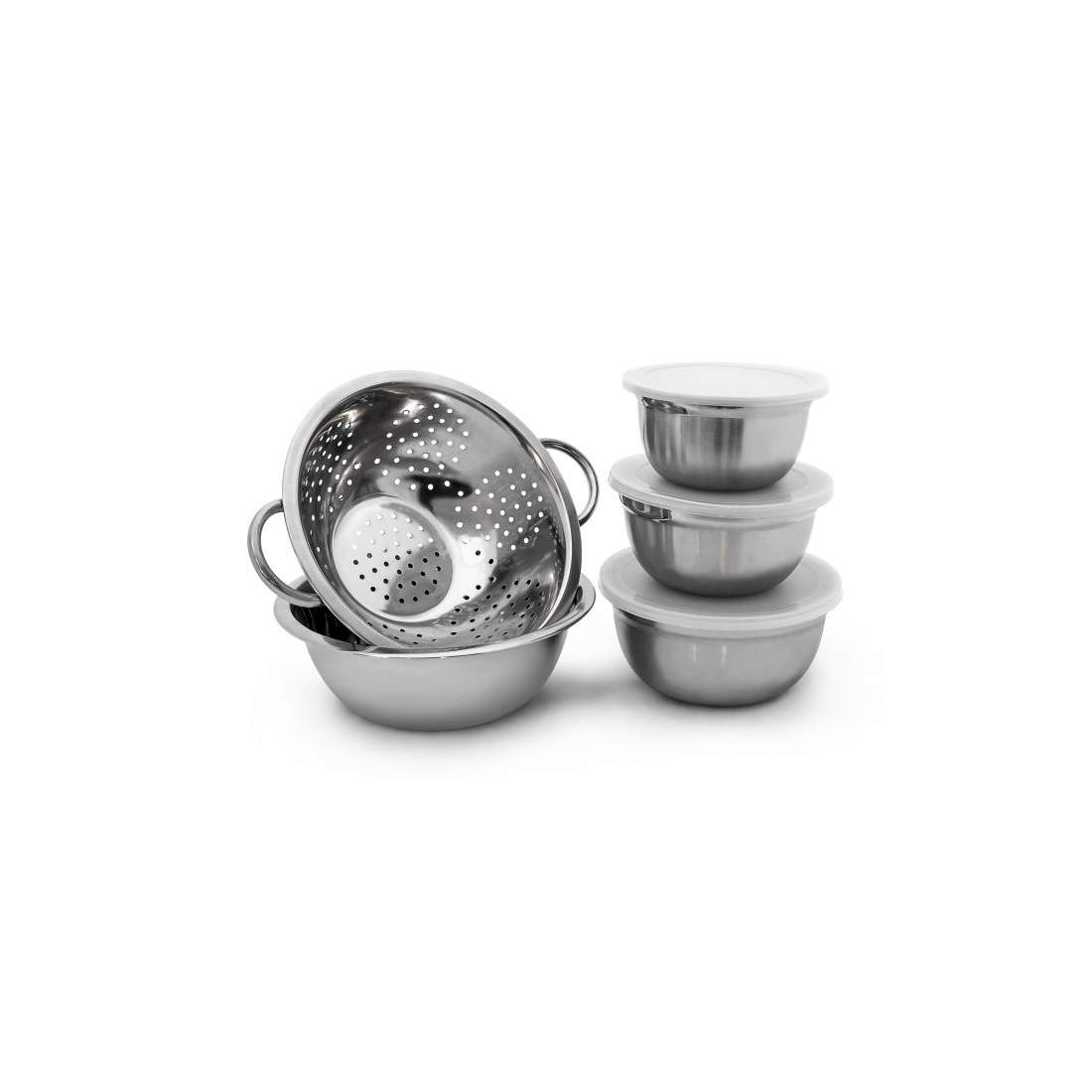 Skålset i rostfritt stål | Hem & Hobby - Hem & Hushåll - Kök - Köksredskap - Durkslag | Pryloteket
