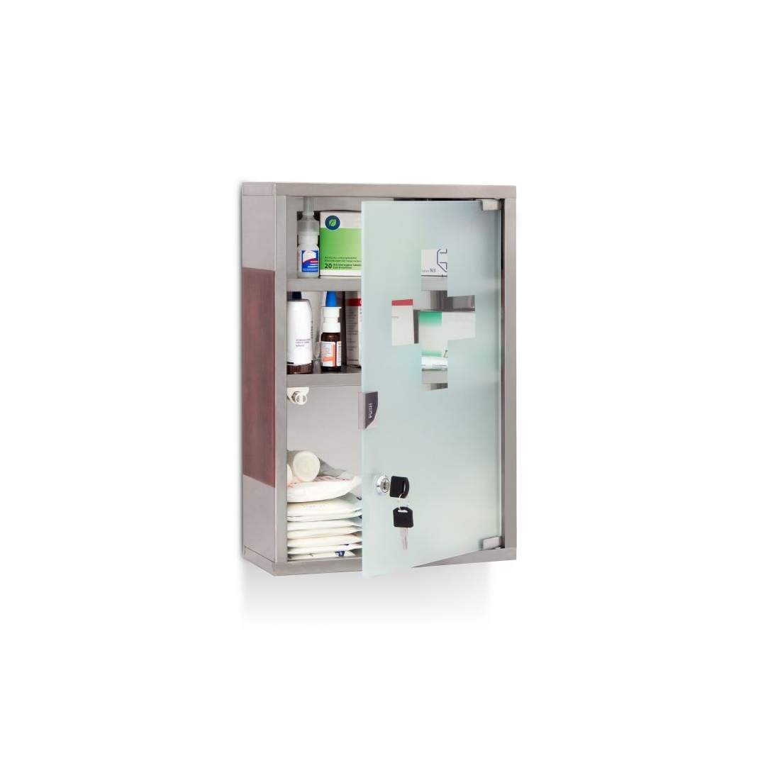 Medicinskab EMERGENCY XL rustfrit stål