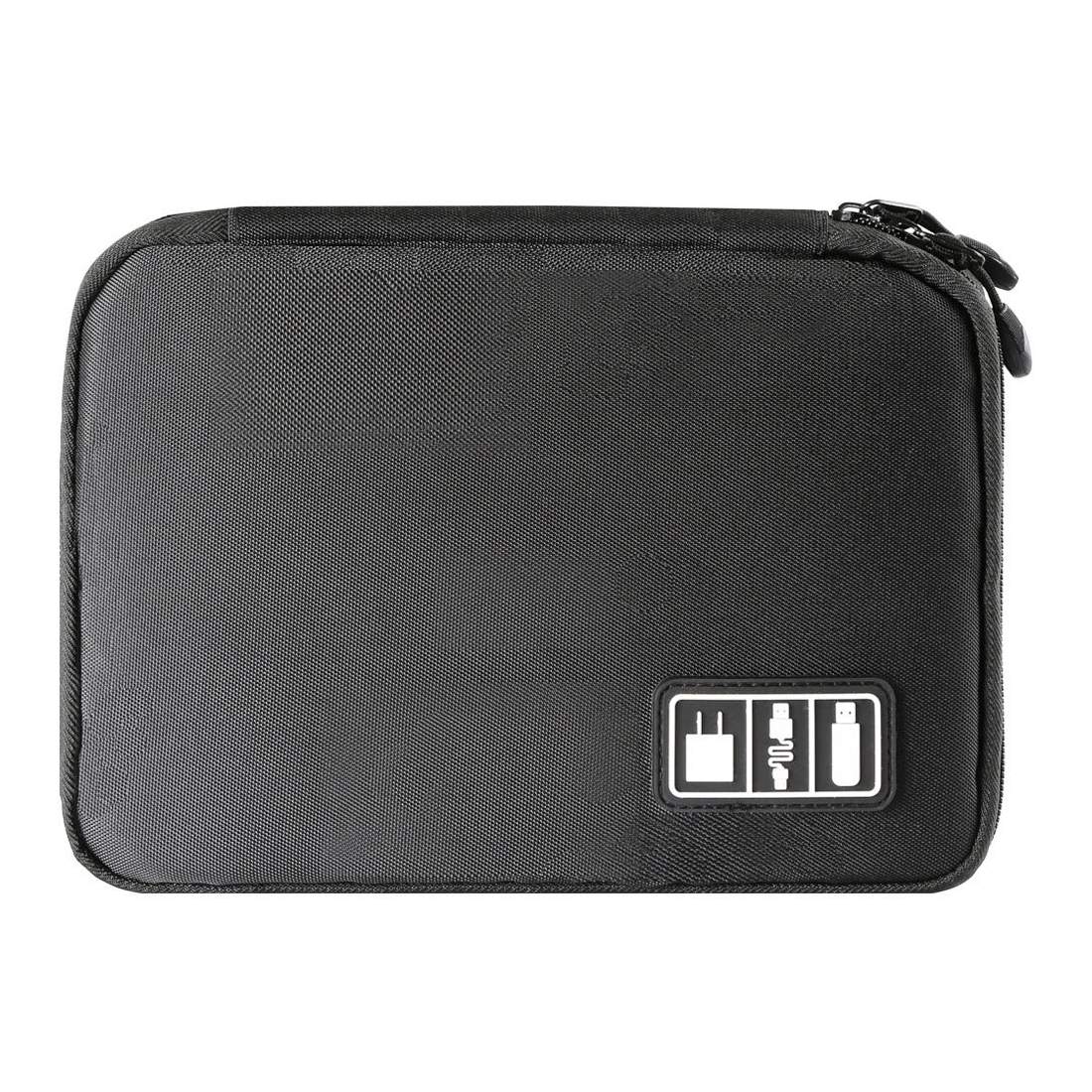 Taske til opbevaring af kabler og elektroniktilbehør - Sort