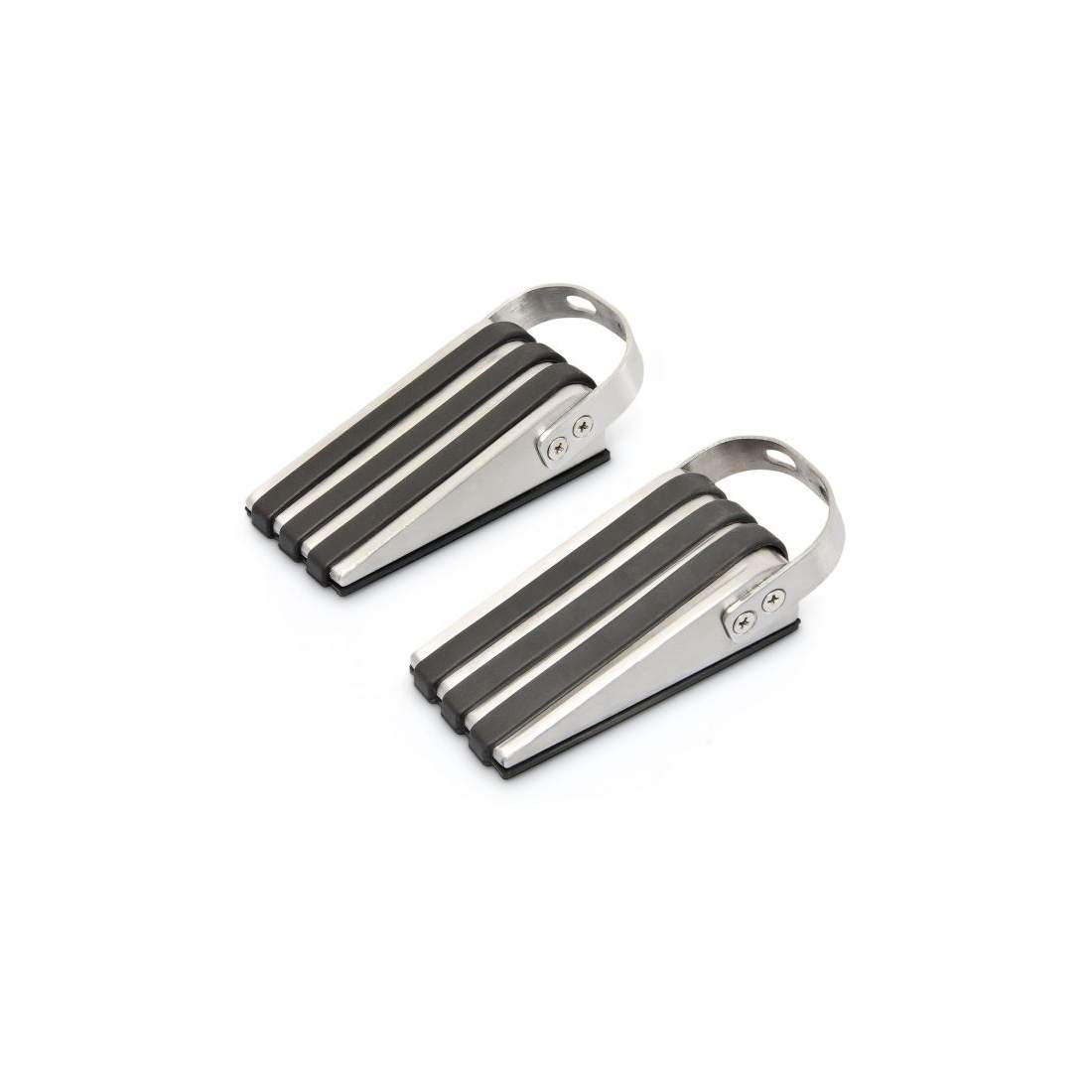 Dörrstopp rostfritt stål set om 2 gummerade | Hem & Hobby | Pryloteket