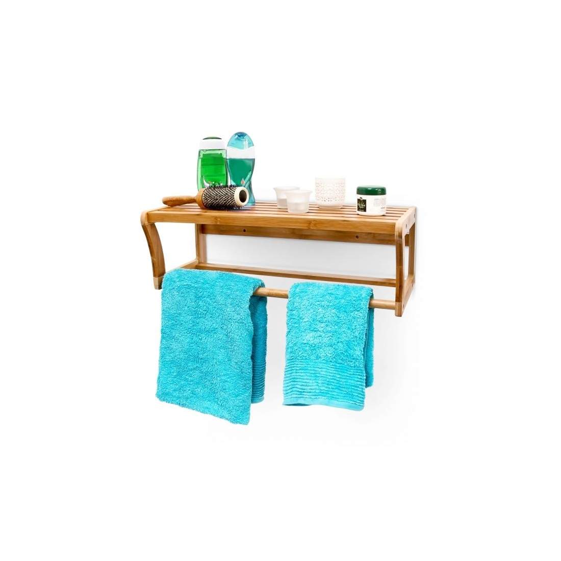 Badrumshylla med handdukshängare | Hem & Hobby - Hem & Hushåll - Textil - Handdukar | Pryloteket