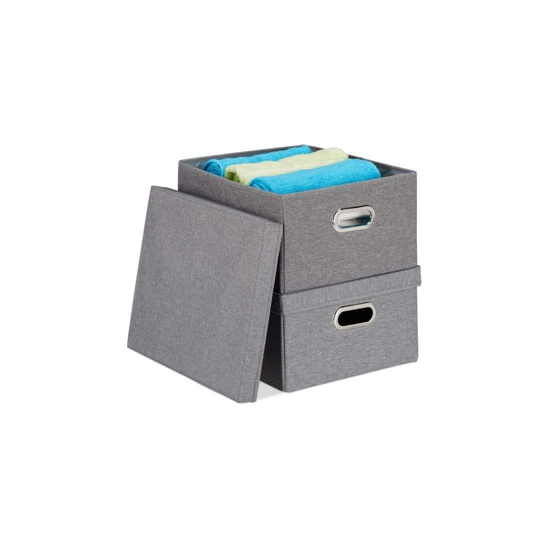 Förvaringslåda med lock Set om 2 | Mode & Accessoarer - Accessoarer | Pryloteket