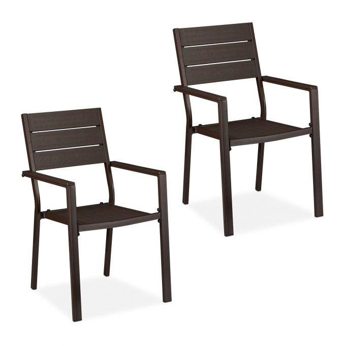 Trädgårdsstol i trälook Set om 2 | Hem & Hobby - Hem & Hushåll - Balkong | Pryloteket