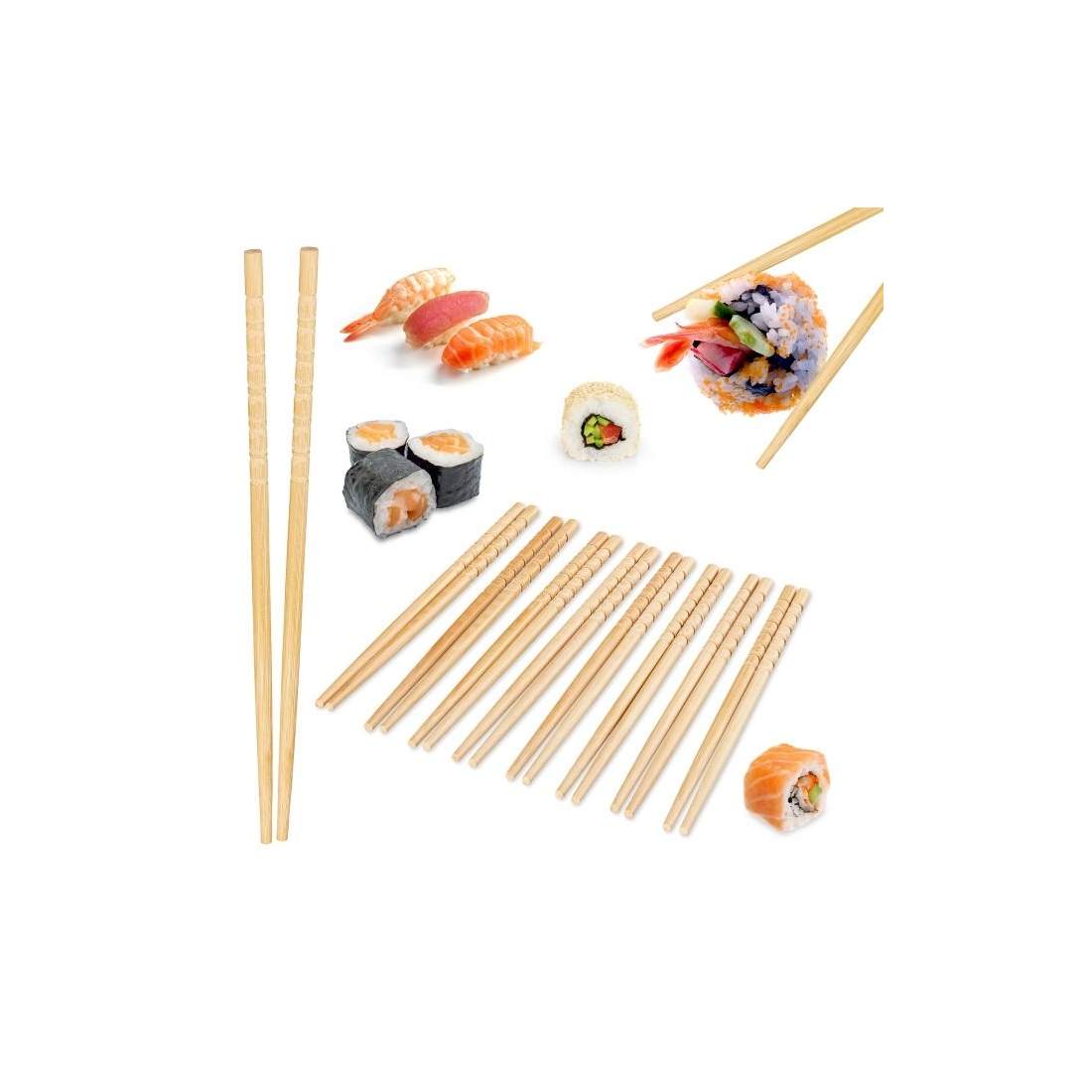 10 par bambu ätpinnar | Hem & Hobby - Hem & Hushåll - Kök - Servering - Bestick | Pryloteket