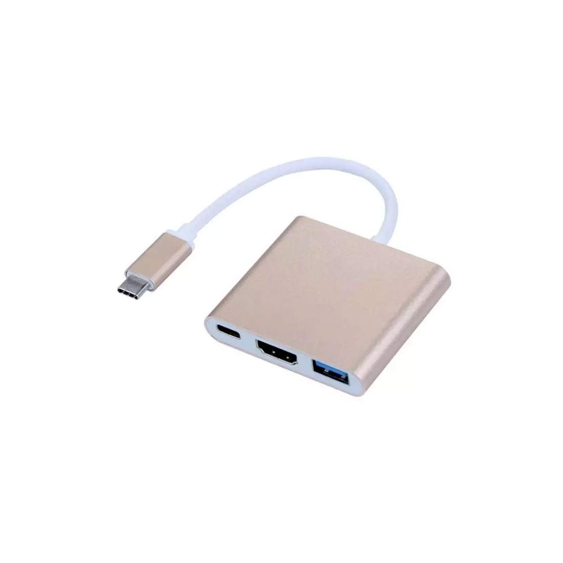 USB Typ C Adapter till HDMI / USB 3.0 - Guld | Elektronik - Kablar & Adaptrar - Adaptrar & Signalomvandlare | Pryloteket