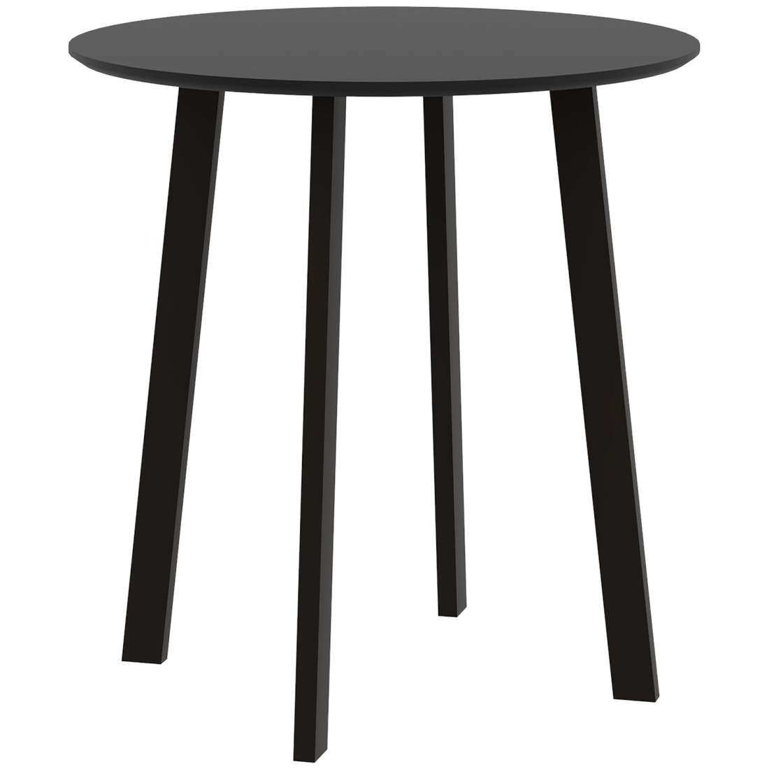 Matbord runt köksbord sidobord matsalsbord med sneda ben för kök matsal vardagsrum modern design svart 72 x 72 x 75cm | Hem & Hobby - Husdjur - Katt | Pryloteket