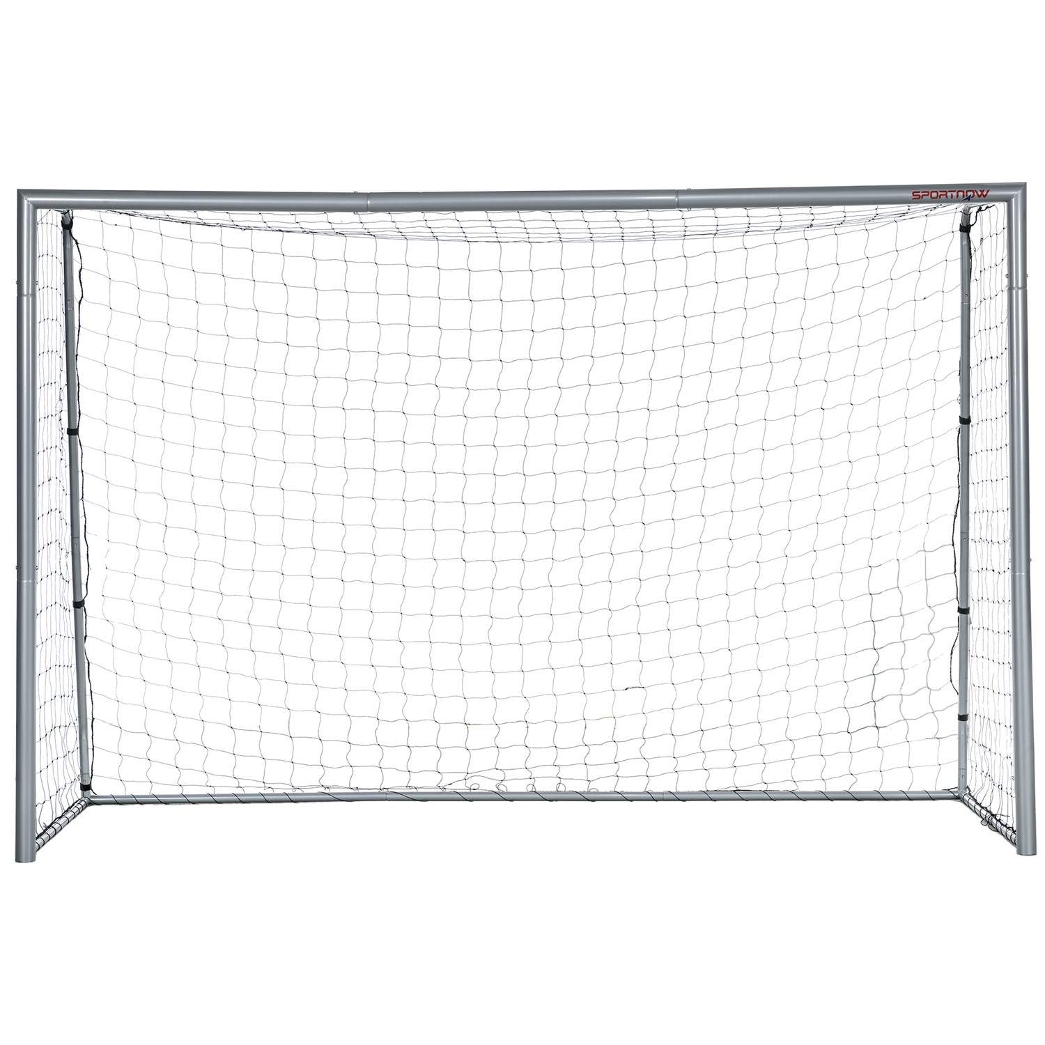 Fodboldmål med PE Mesh Fodboldmål til børn og voksne 300 x 120 x 200 cm Stål PE Havefodboldtræning Grå