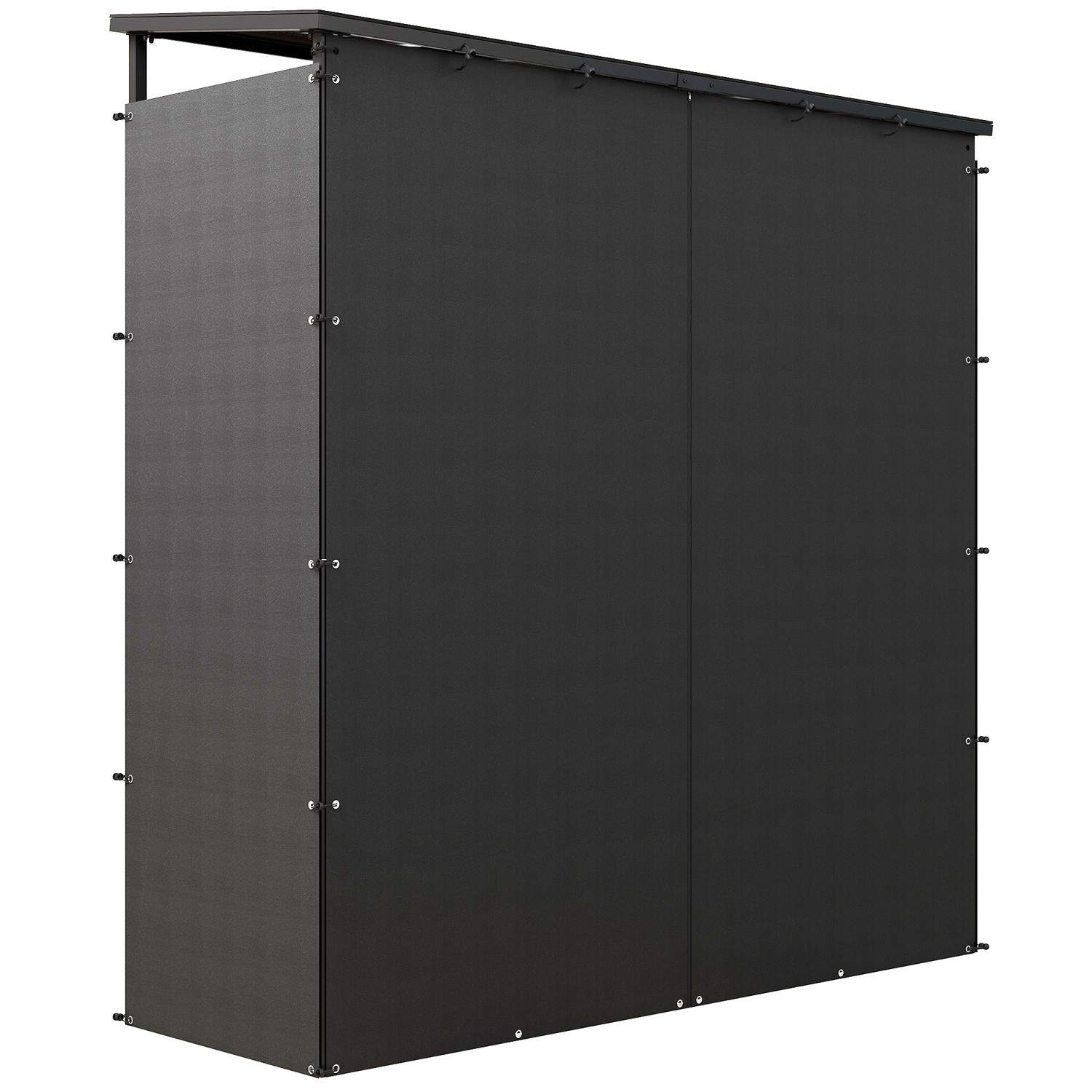 Brændestativ 185 x 62 x 184 cm brændestativ med vandtæt betræk, brændestativ til udendørs, indendørs, op til 2000 kg, metal, sor