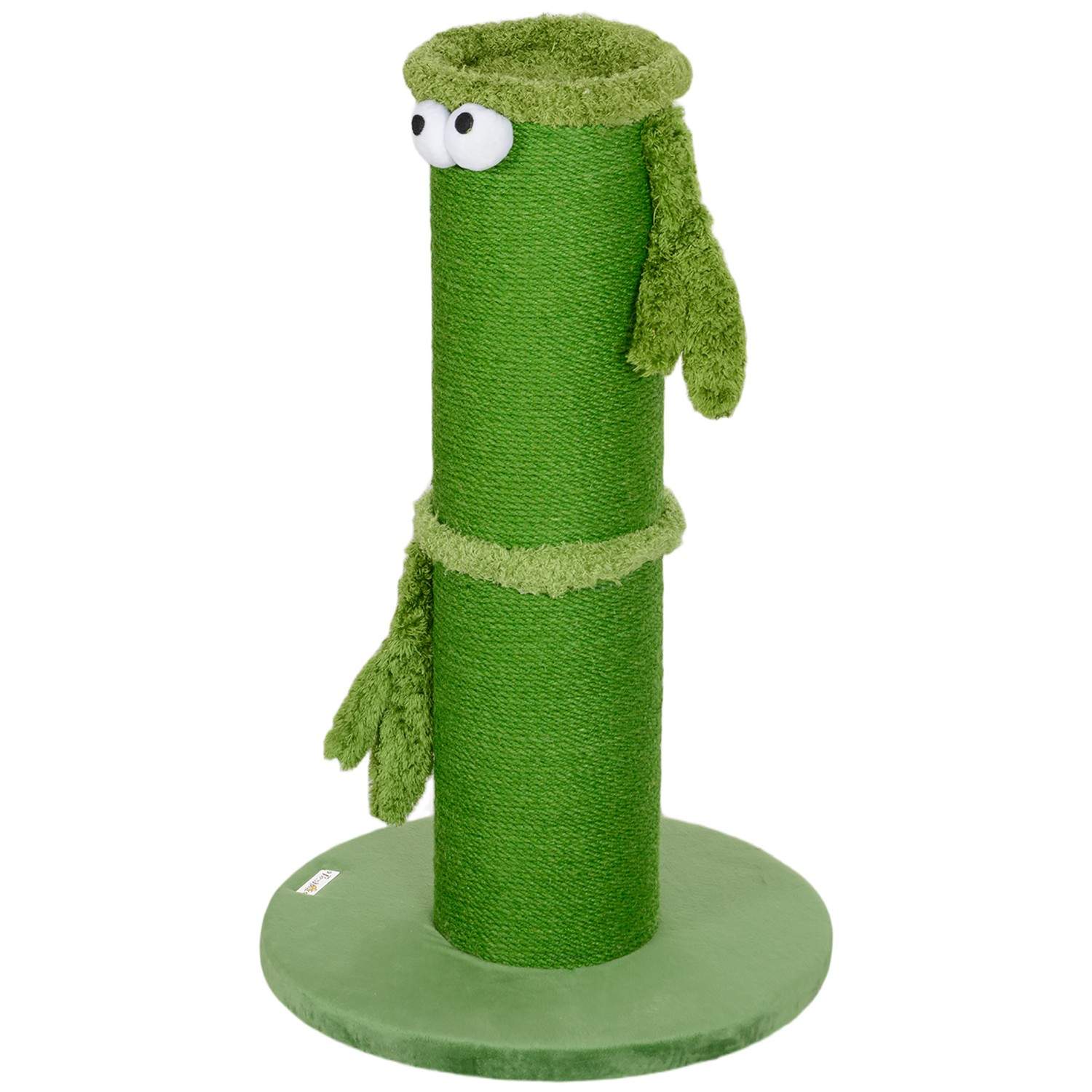 Kradsestolpe, 63 cm kradsestolpe, sisal kat kradsestolpe, kradsestolpe til katte, katte kradsemøbler, indendørs, polyester, grøn