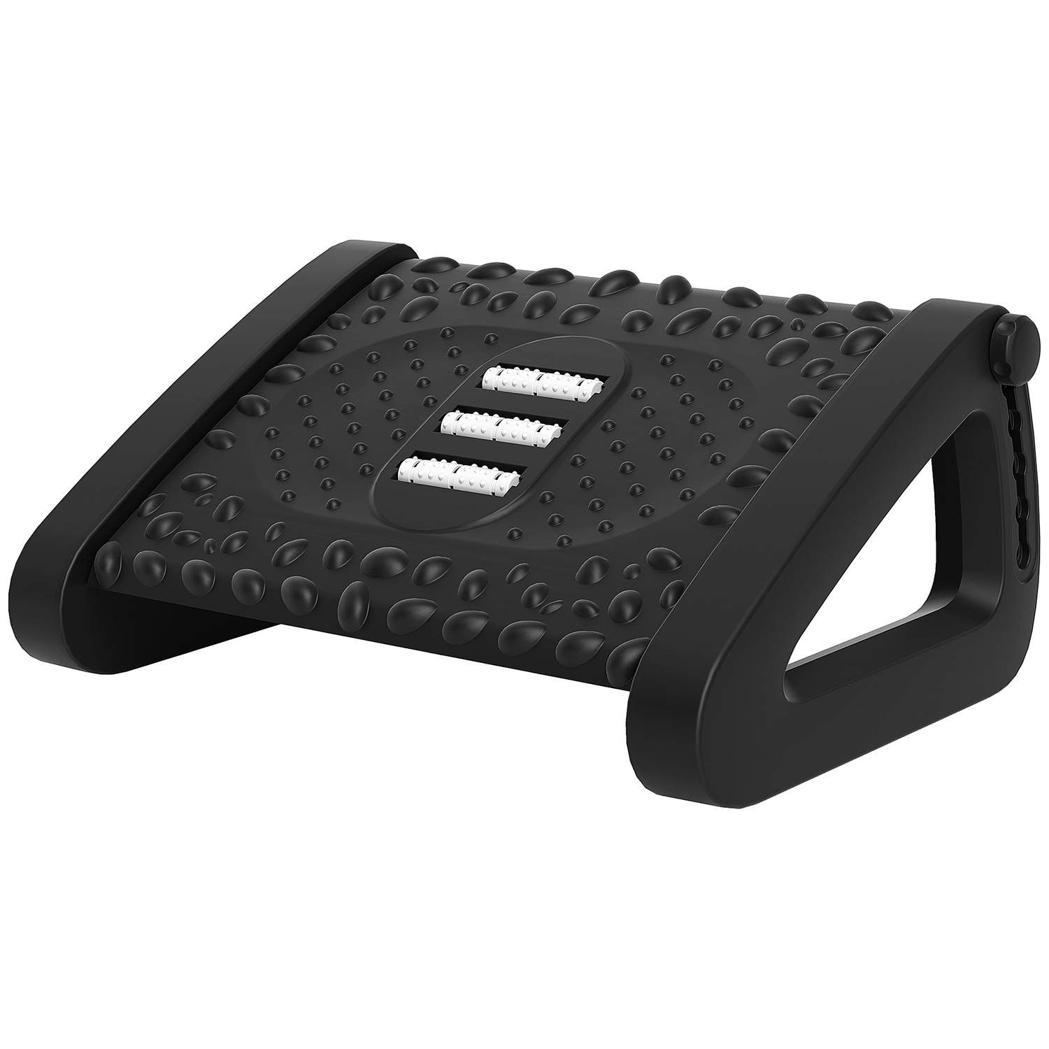 Fodstøtte skrivebord 6 niveauer Højdejusterbar fodstøtte med massageoverflade, ergonomisk fodstøtte til hjemmekontor, kontor, so