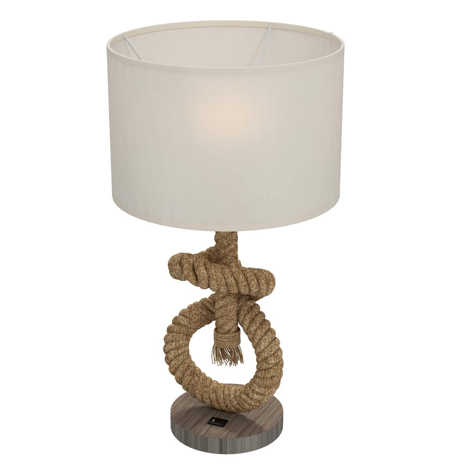 Bordlampe LED bordlampe USB genopladelig, sengelampe, lampefod E27, metallinned, cremehvid 30 x 30 x 55 cm