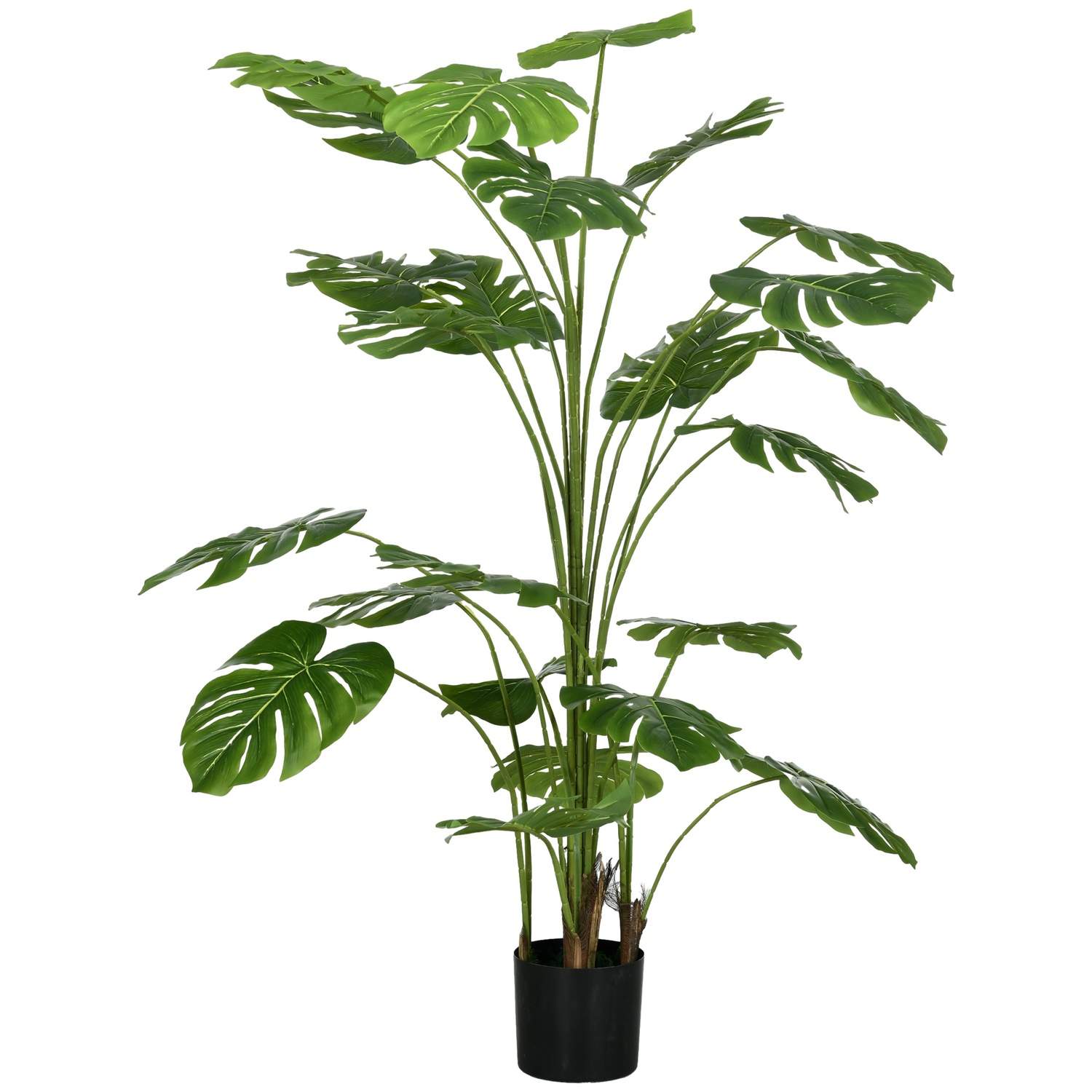 Kunstige planter, kunstig Monstera Deliciosa, 180 cm kunstig plante med 24 grene, stueplante, kunstigt træ, plantedekoration til