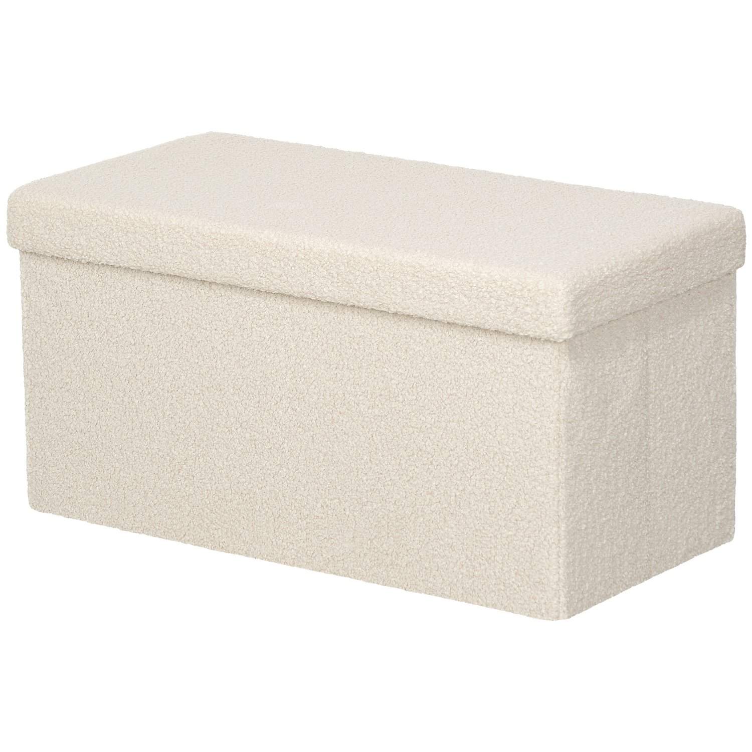 Bænk med opbevaringsplads, foldbar polstret bænk, sengebænk med fløjlslook, sædekiste til entre, soveværelse, stue, 76 x 38 x 38