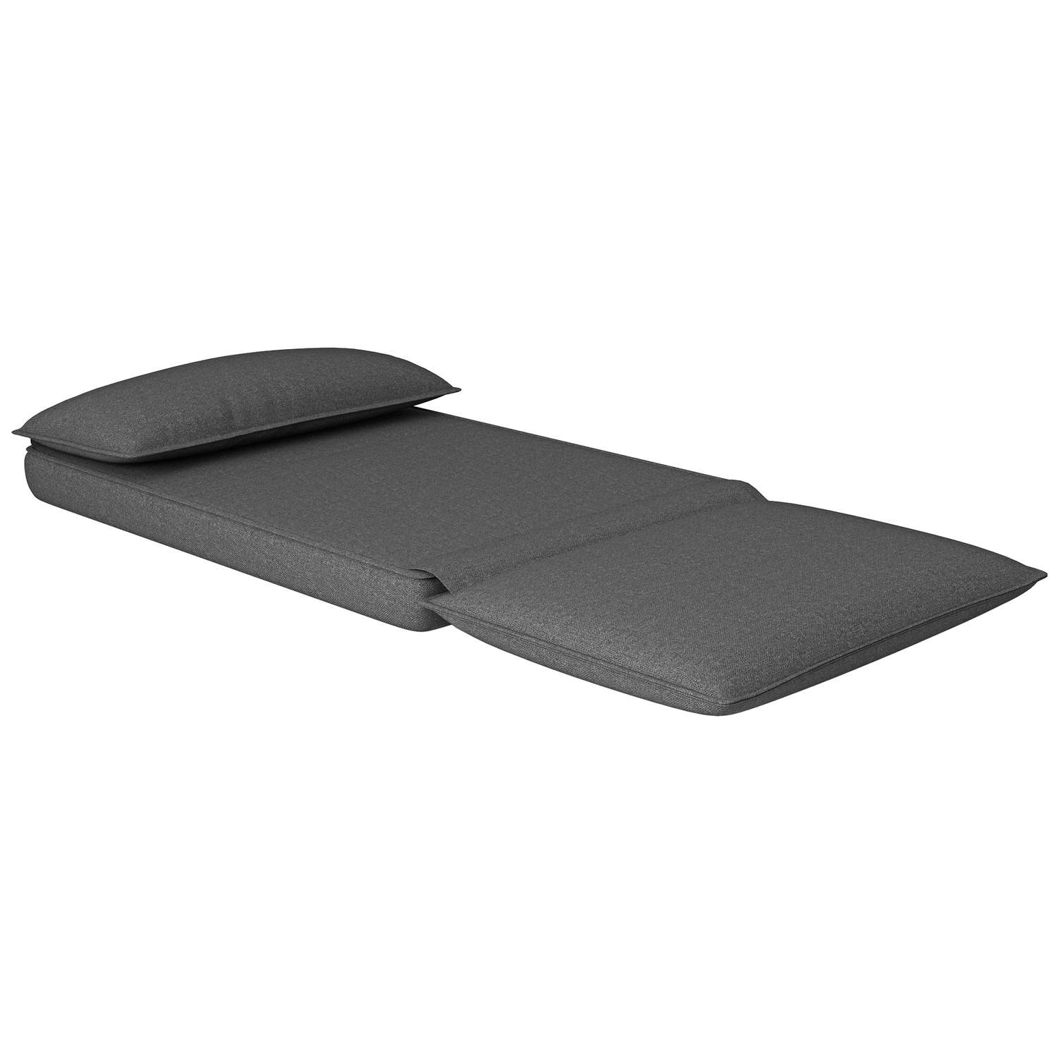 Gulvsofa 4-i-1 sammenfoldelig sovesofa med hørlook, polstret sovesofa kan holde op til 150 kg til soveværelse, stue, mørkegrå