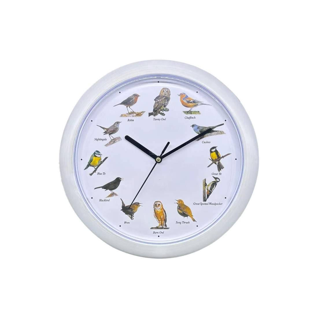 Klocka med fågelsång - Vit | Hem & Hobby - Hem & Hushåll - Inredning & Dekoration - Bords- & Väggdekoration | Pryloteket