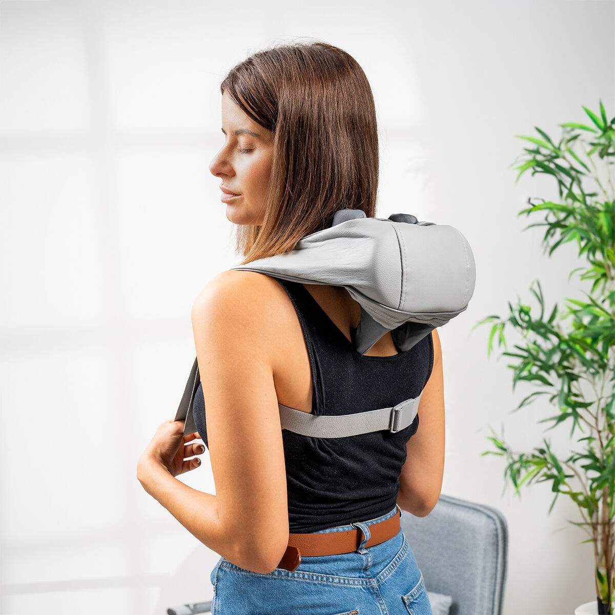 Genopladelig 6D nakke- og rygmassager Silax InnovaGoods billede